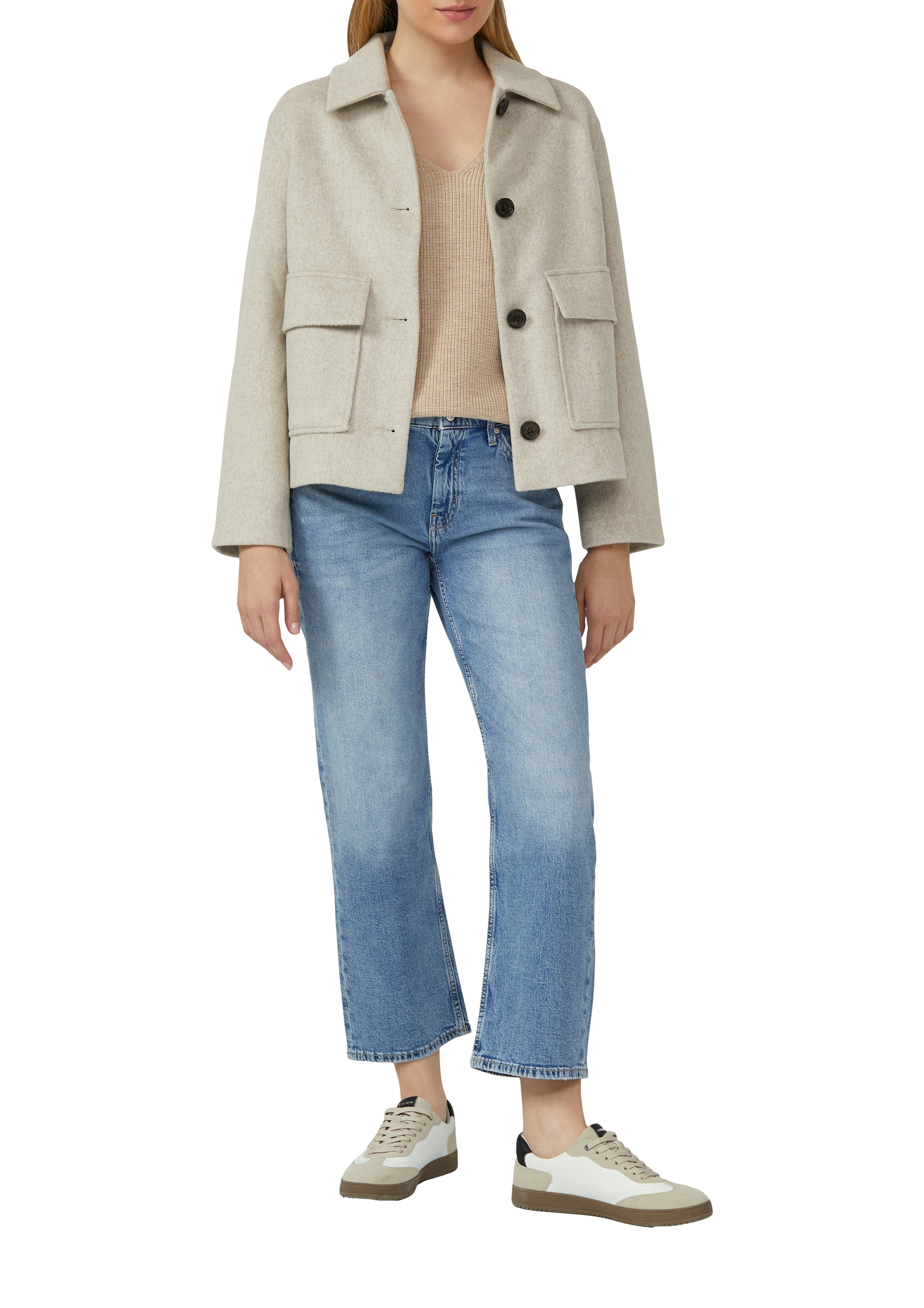 s.Oliver Strickpullover mit V-Ausschnitt