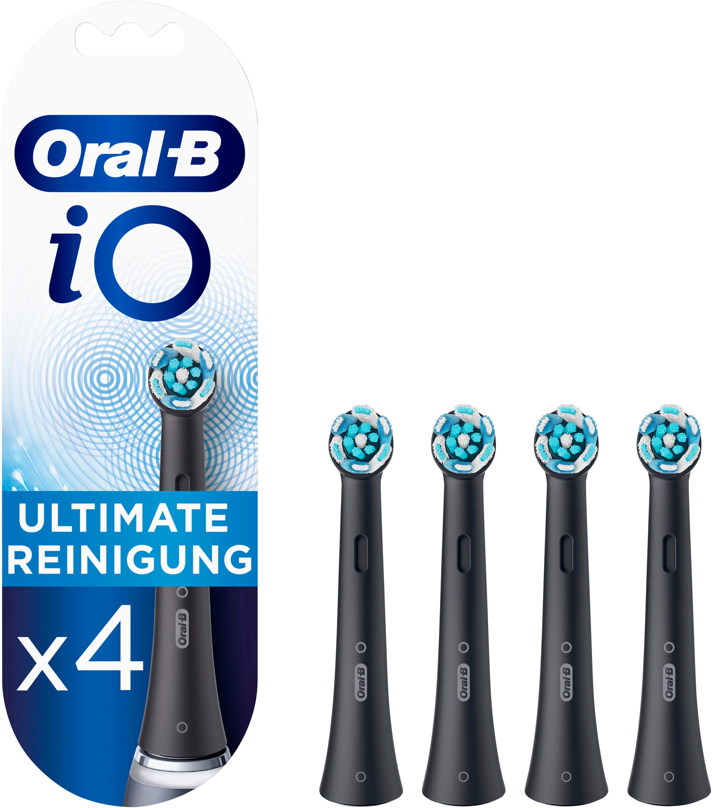 Oral-B Aufsteckbürsten »iO Ultimative Reinigung BLACK«, iO Technologie