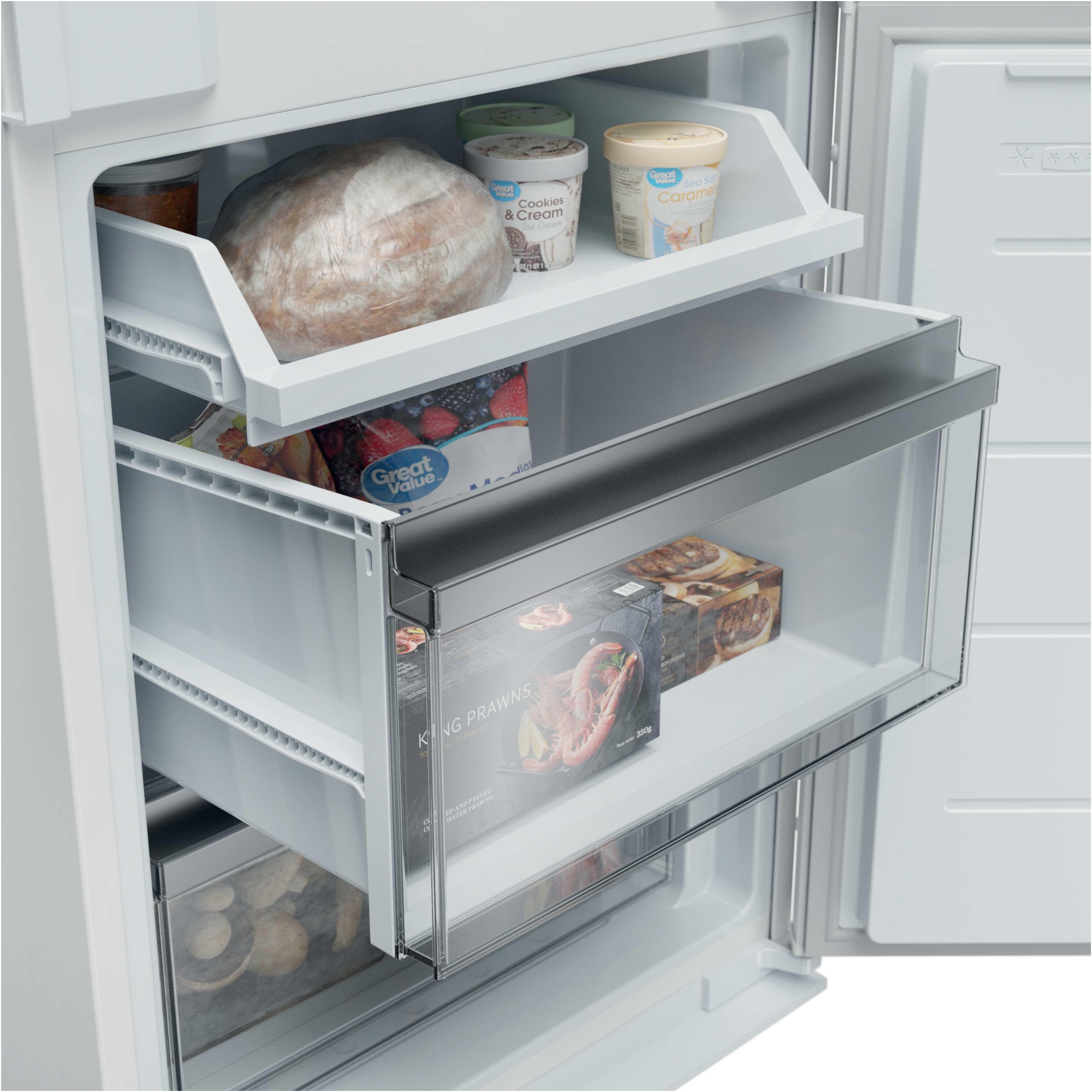 Haier Einbaukühlgefrierkombination ID Titanium 2 »HBQW5518D« 177,2 cm hoch 54 cm breit Humidity Zone: Obst, Gemüse und Salat 2x länger frisch halten