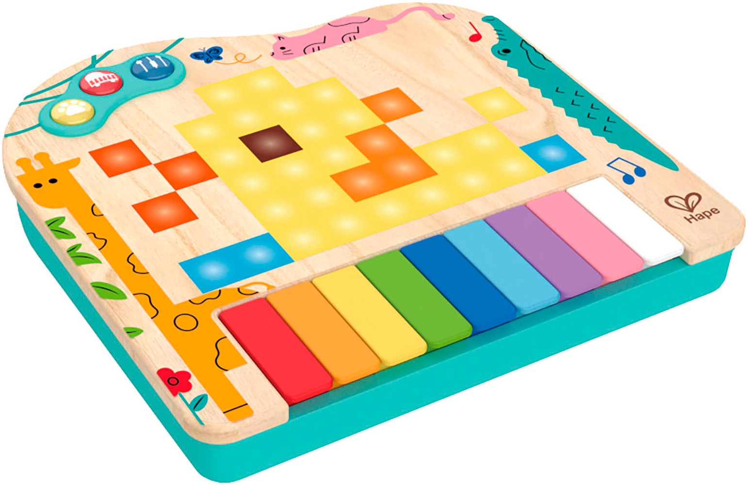 Hape Spielzeug-Musikinstrument »Dynamisches Pixel-Piano«, mit Licht- und Soundfuktion