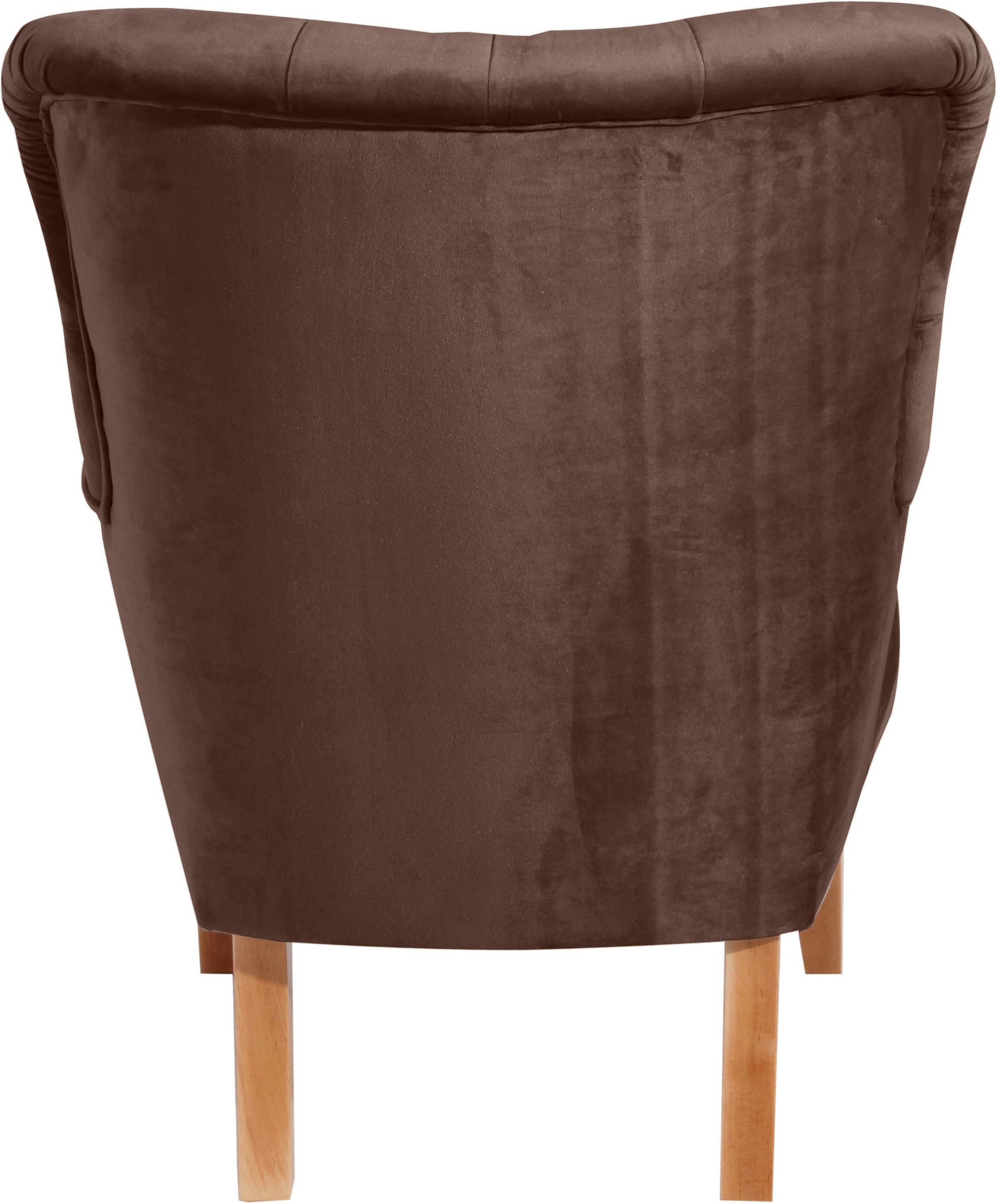 Max Winzer® Chesterfield-Sessel »Bradley, Loungesessel, Chesterfield Optik in aktuellen Farben, bequem«, hohe Rückenlehne mit edler Knopfheftung, Retro und modern, hoher Fuß