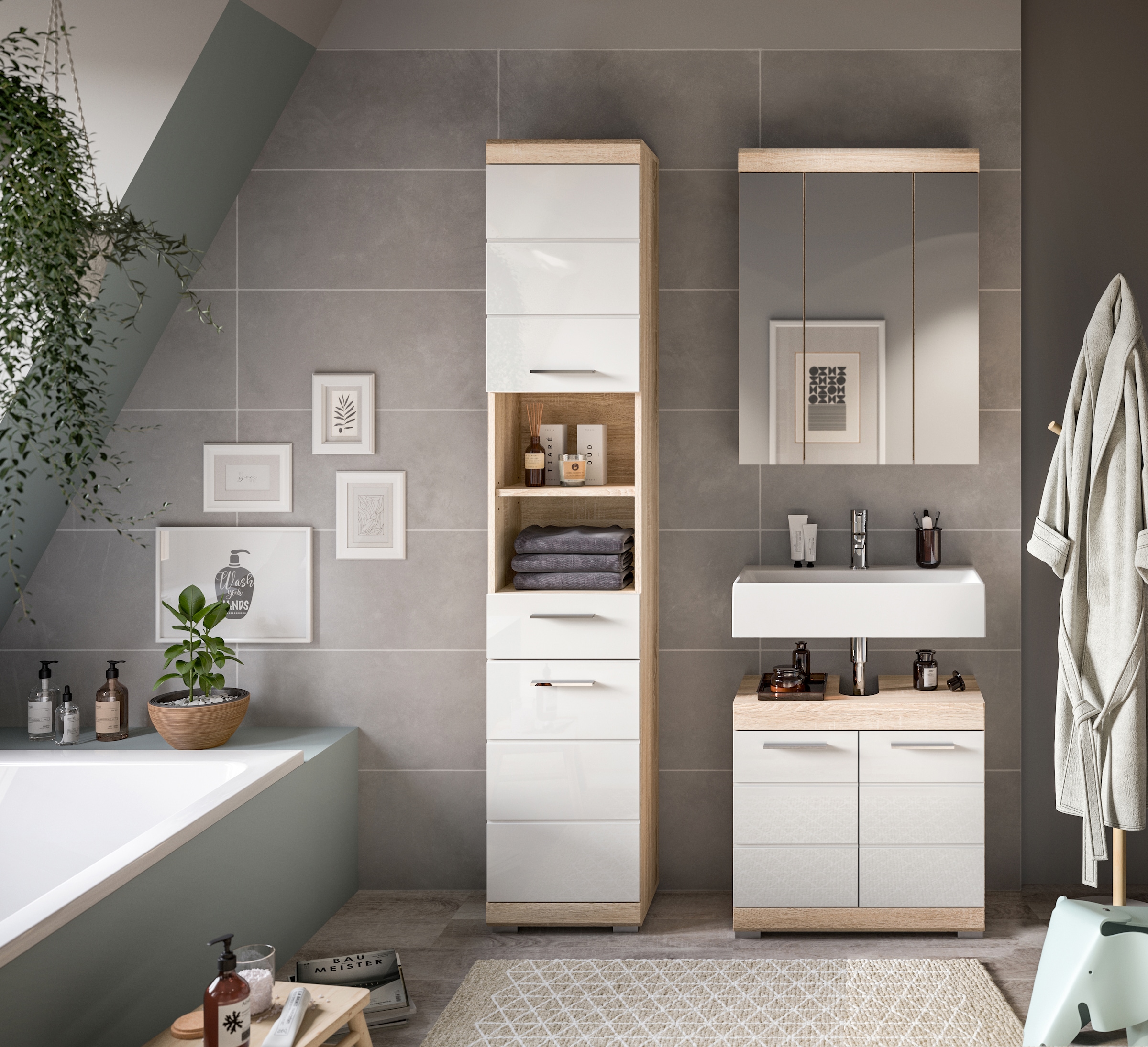 INOSIGN Badmöbel-Set »Siena, 3 teilig, bestehend aus:« Set, TOPSELLER!, 3 Stk. tlg.
