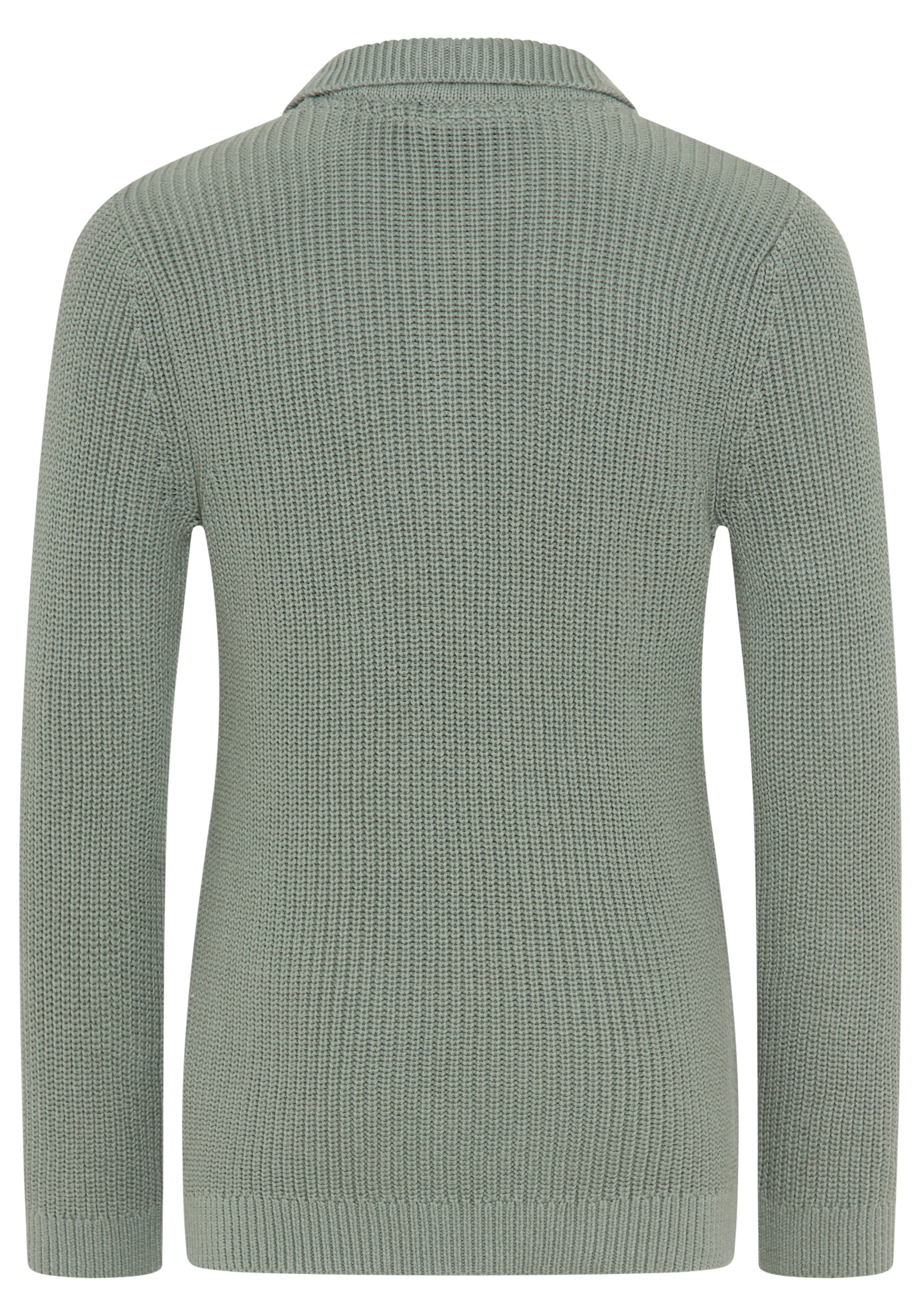 Scout Strickpullover »Strickpullover mit Kragen und Reißverschluss - NEU von SCOUT« mit langen Ärmeln, aus Strickmaterial mit hohem Baumwollanteil
