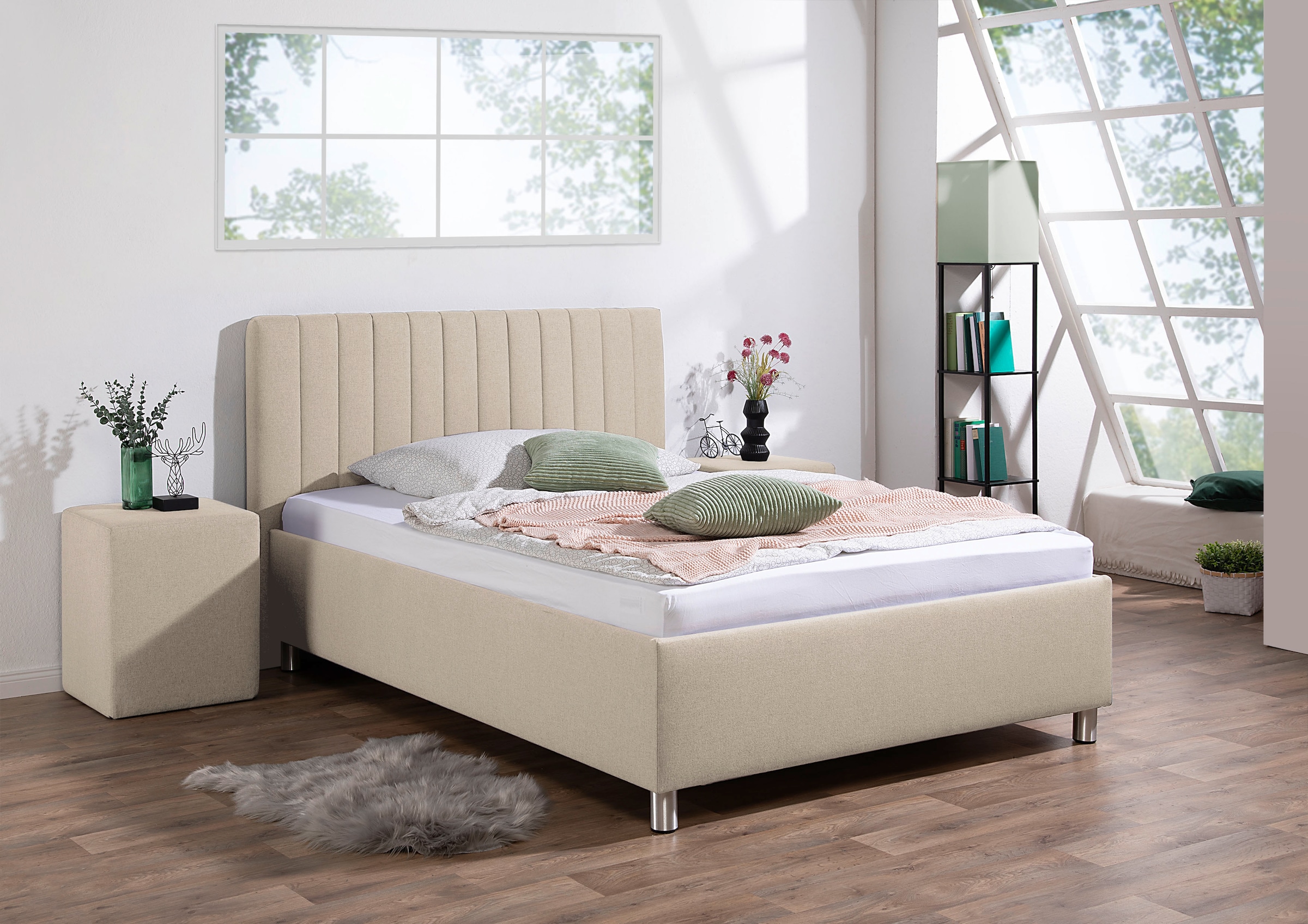 Maintal Polsterbett »Kieferwald« mit Bettkasten, wahlweise mit Bonnell- oder Taschenfederkern Matrazte