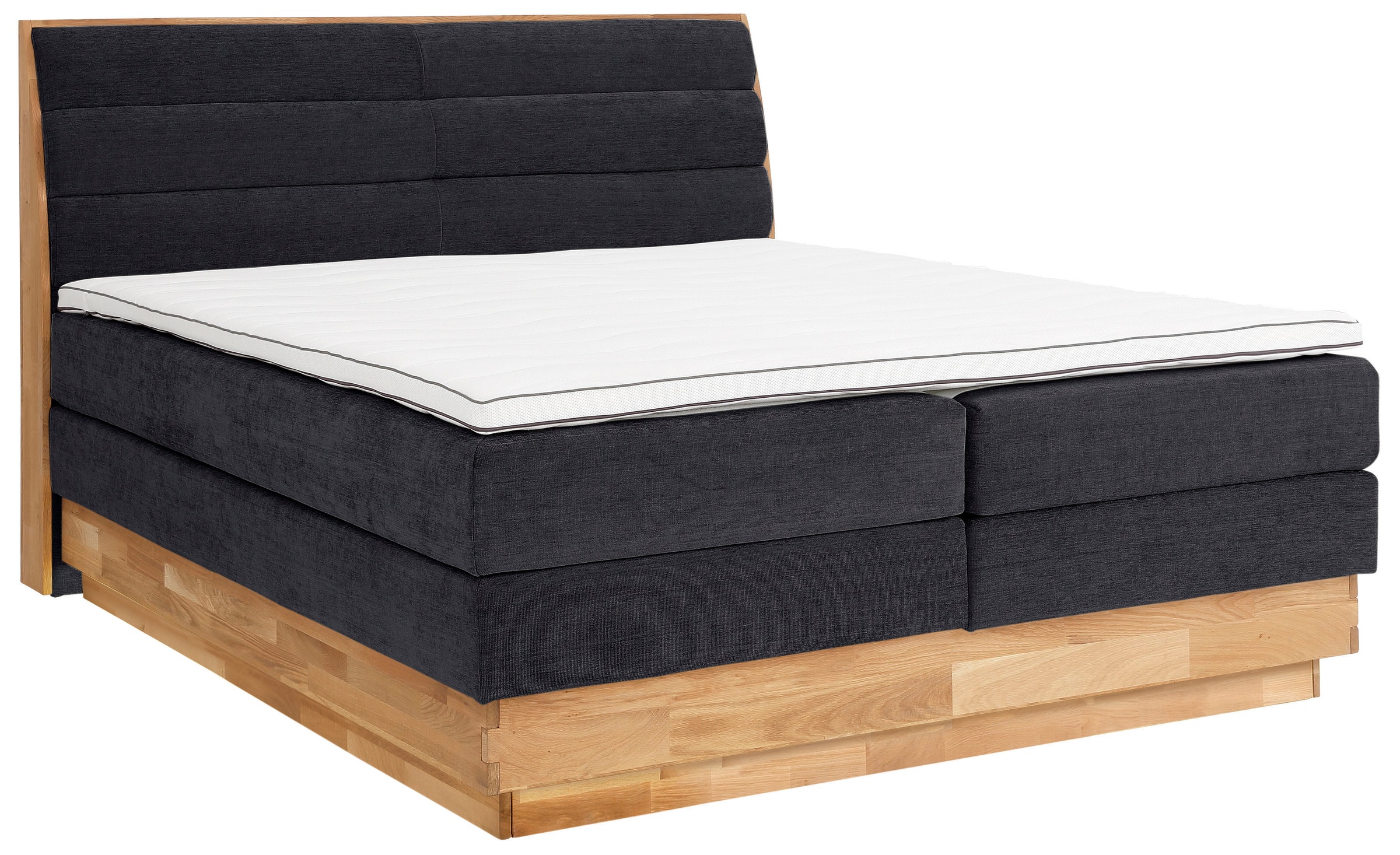 OTTO products Boxspringbett »Jenna«, ohne LED-Beleuchtung, mit zertifizierten, recycelten Bezugsstoffen