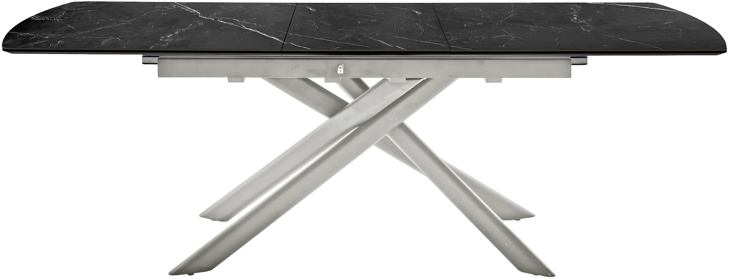 MCA furniture Esstisch »VANINO Auszugtisch 180-230 cm marmoriert«, (1 St.), Keramik,Edelstahl,Synchronauszug,ausziehbar,8-10 Personen