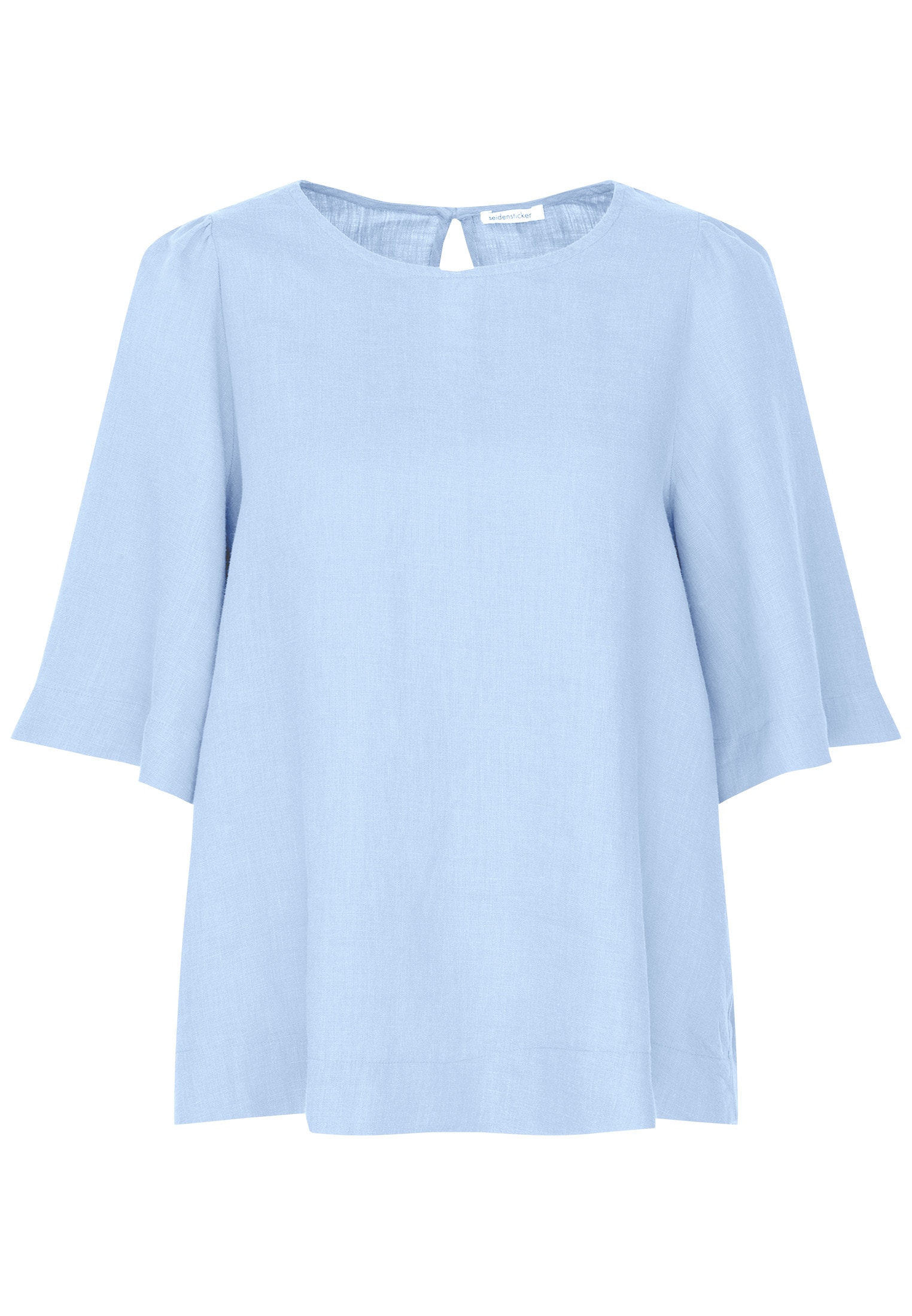 seidensticker Shirtbluse »Schwarze Rose«, Kurzarm Rundhals Uni