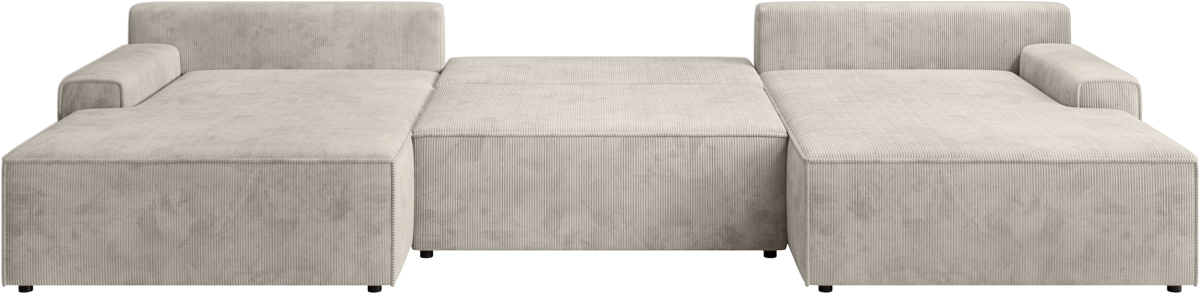 TRENDMANUFAKTUR Wohnlandschaft »Challenge, Schlafsofa mit Bettkasten, Couch in U-Form, Breite 333 cm«, XXL Sofa mit Bettkasten & Schlaffunktion, auch in trendigem Cordstoff