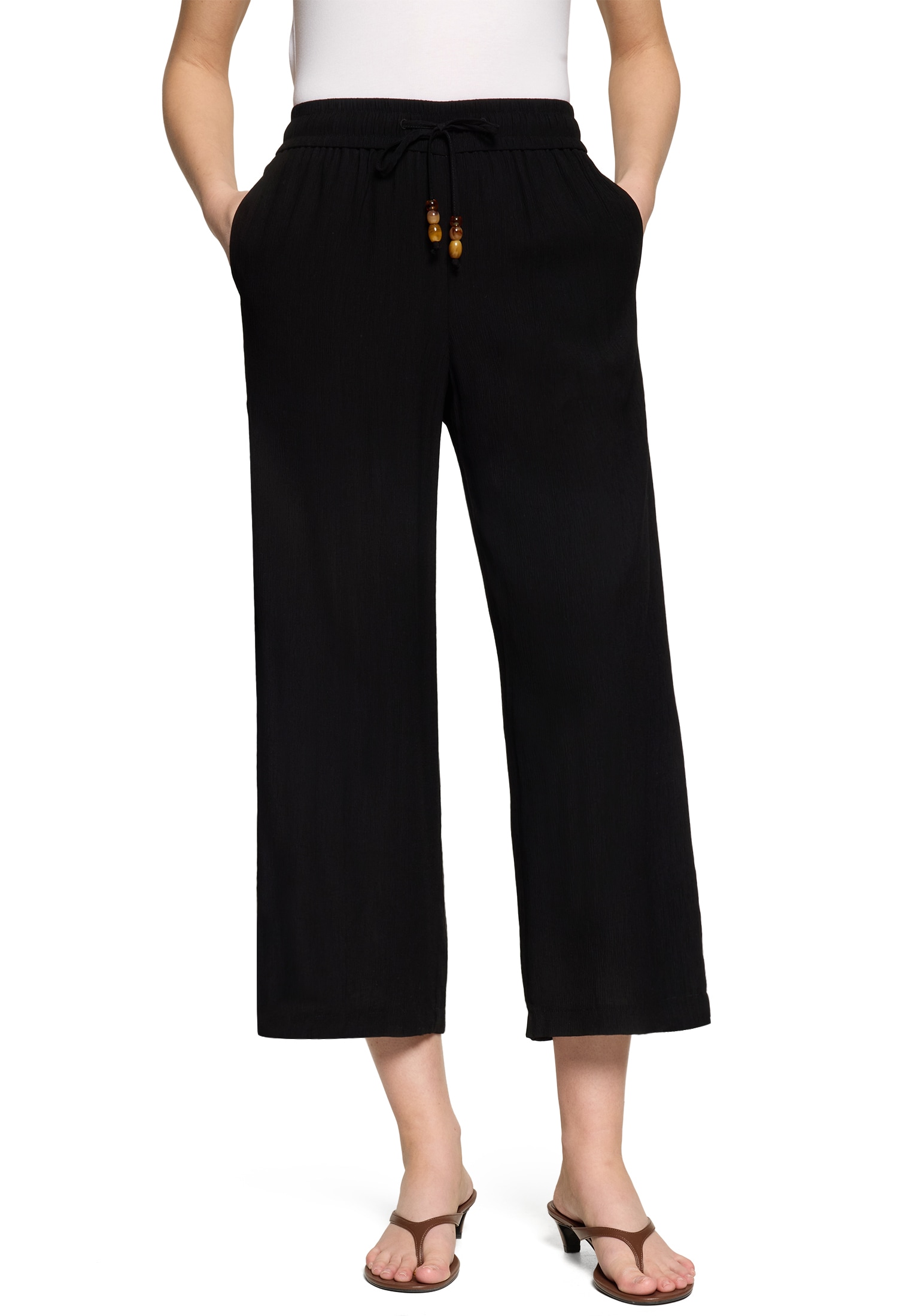 Zero Stoffhose »Hose mit Bindegürtel«