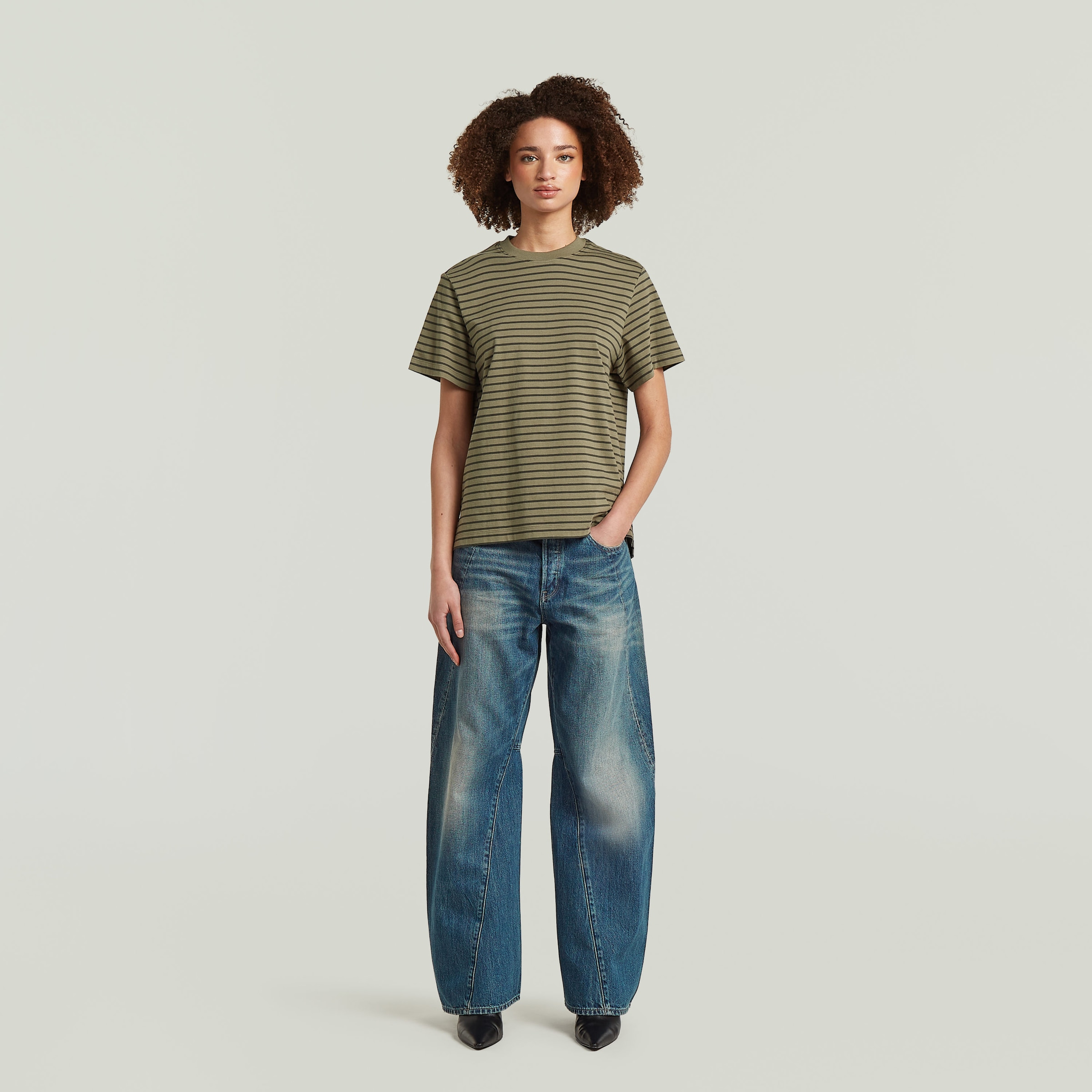 G-STAR T-Shirt »Unit stripe r t wmn« mit Streifen-Dessin, Baumwolle