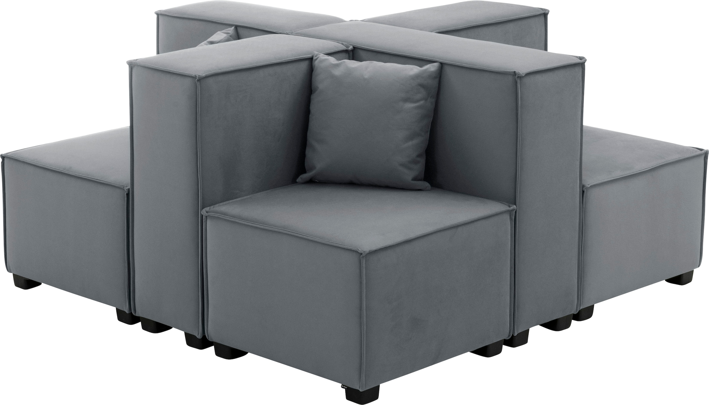 Max Winzer® Wohnlandschaft »MOVE«, (Set), Sofa-Set 05 aus 8 Sitz-Elementen, inklusive 2 Zierkissen, kombinierbar