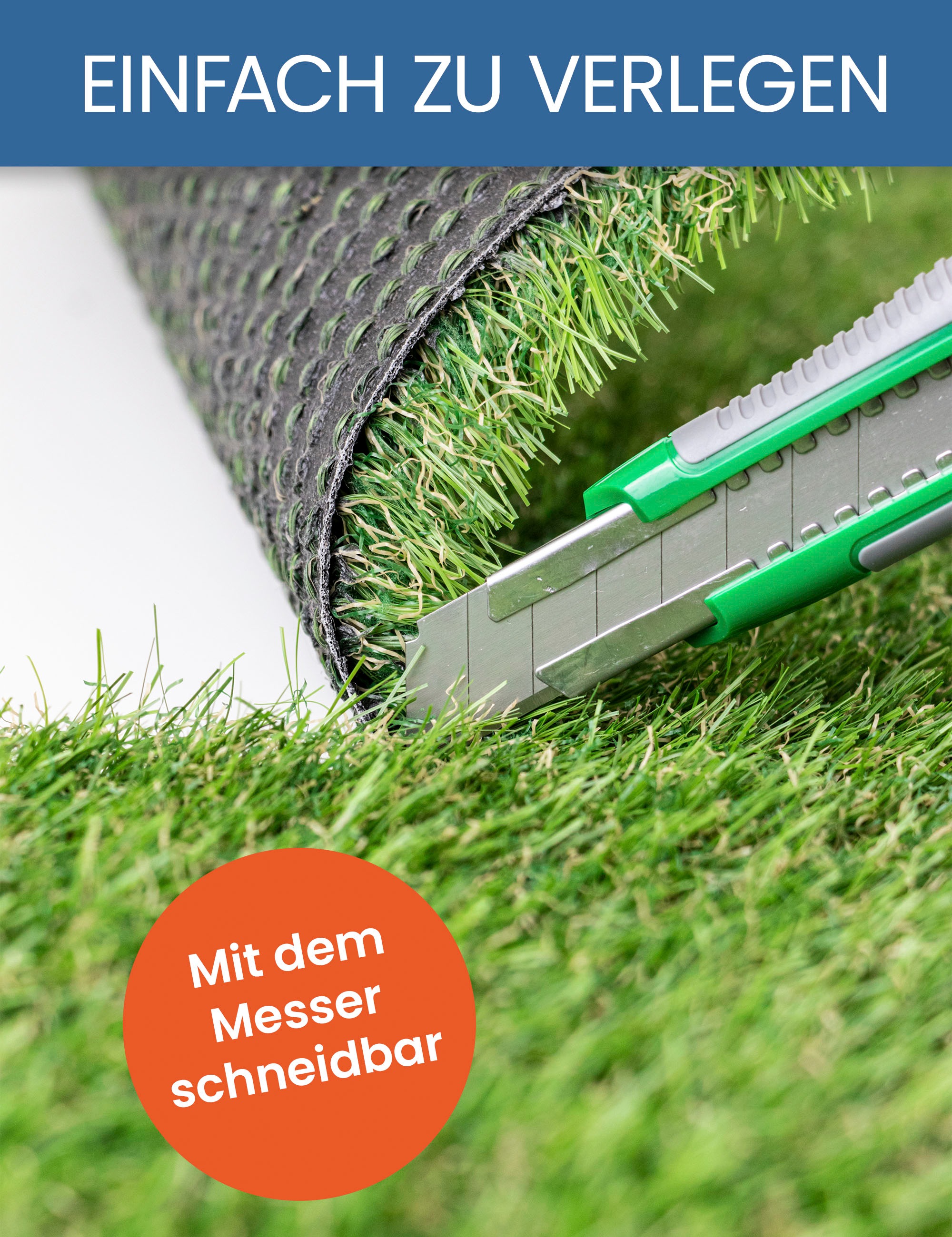 Primaflor-Ideen in Textil Kunstrasen »WOODLAND«, rechteckig, 29 mm Höhe, natürliche Optik, mit Drainagefunktion, ideal für Balkon & Terrasse
