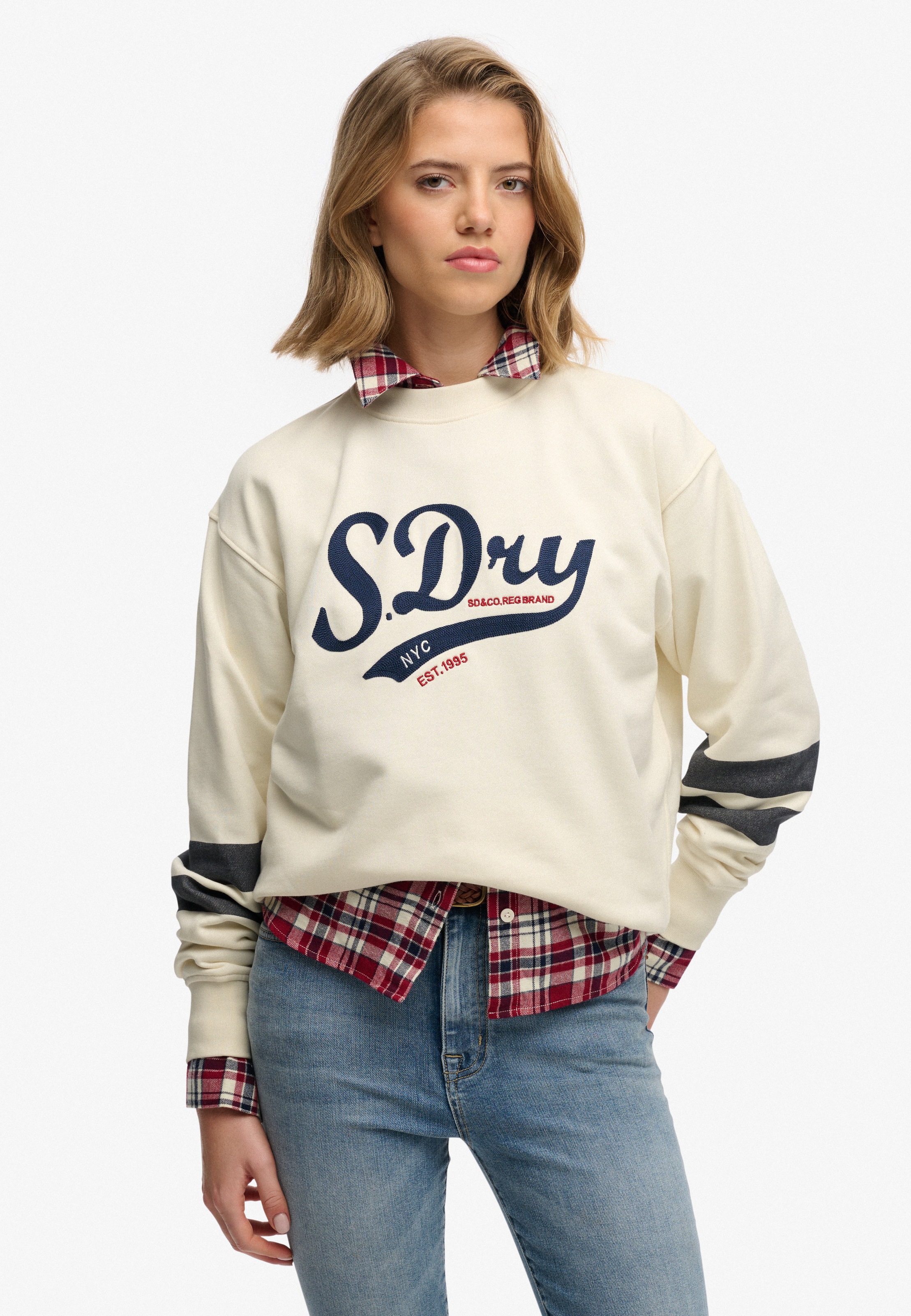 Superdry Sweatshirt »VARSITY SCRIPT LOOSE CREW«
