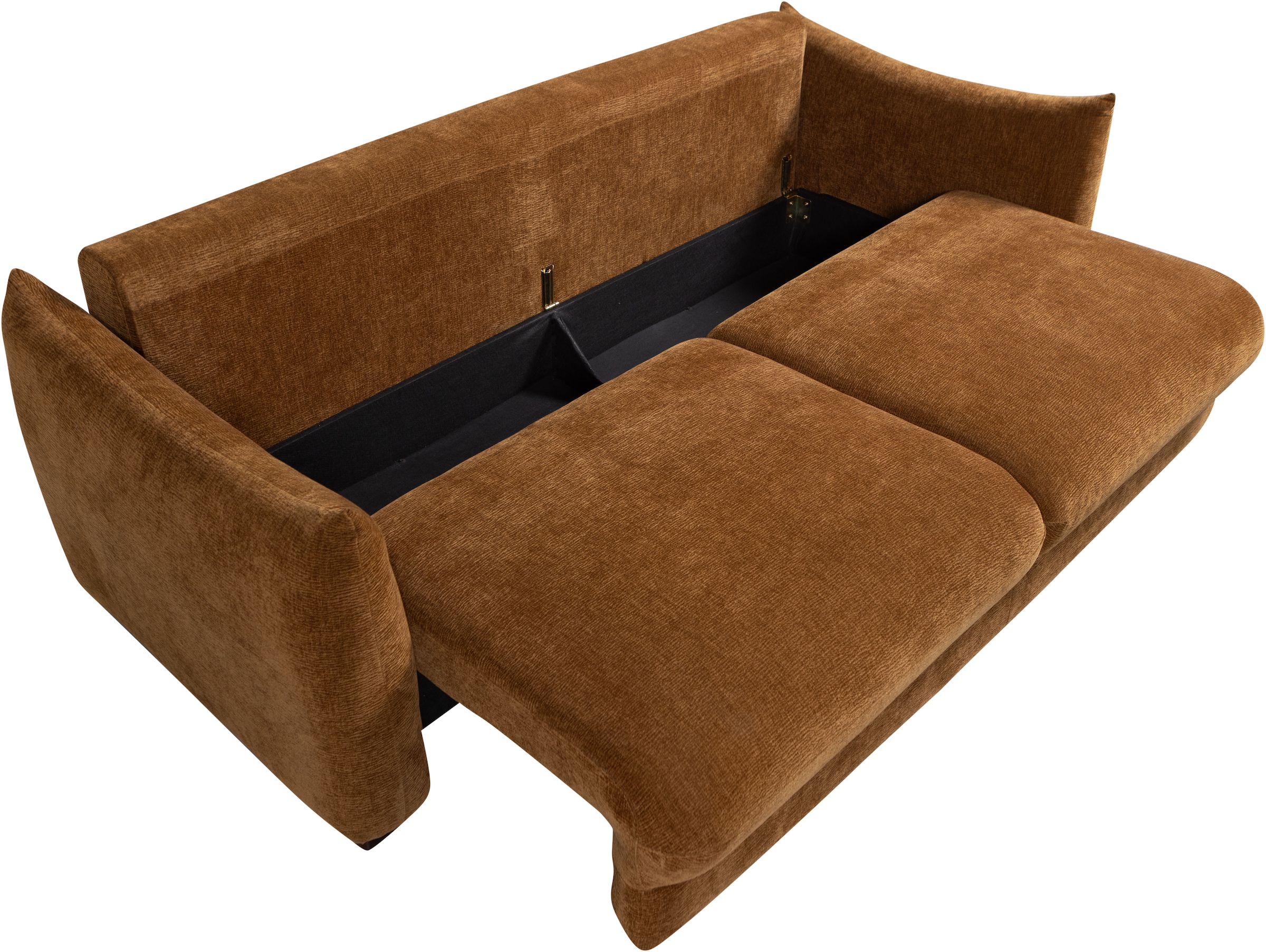WOOOD Schlafsofa »Jonne Strukturbezug mit Schlaffunktion, H 92 x B 233 x T 105 cm« Tragkraft 220 kg, Sitzbreite 192 cm, Geringe Verschleißfestigkeit
