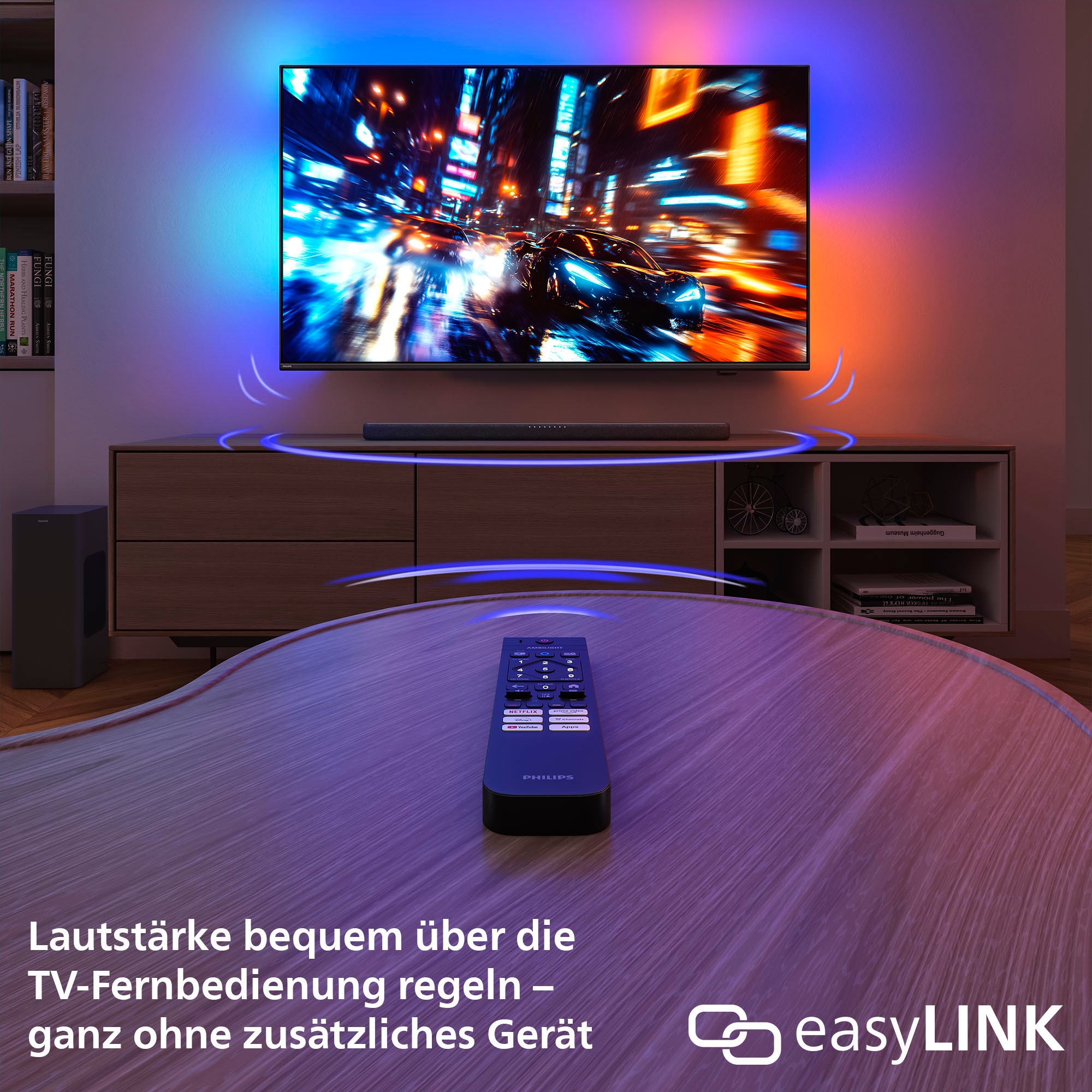 Philips Soundbar »TAB8200/10« 2.1 (A2DP Bluetooth | AVRCP Bluetooth | Bluetooth App-Steuerung | Bassregelung | Nacht Modus | USB-Wiedergabe 160 W)