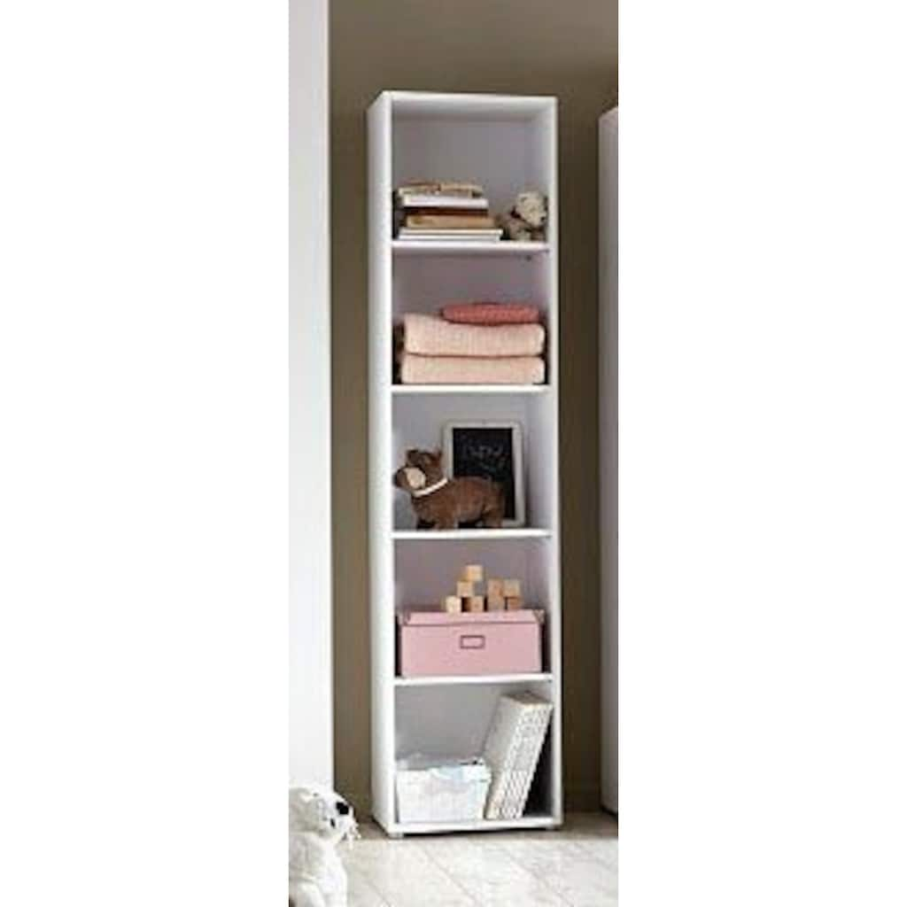 BMG Möbel Babyzimmer-Komplettset »Luis«, (Set, 5 St., Bett + Wickelkommode + 2-trg. Schrank + Standregal + Wandboard), Bett + Wickelkommode + 2-trg. Schrank + Standregal + Wandboard