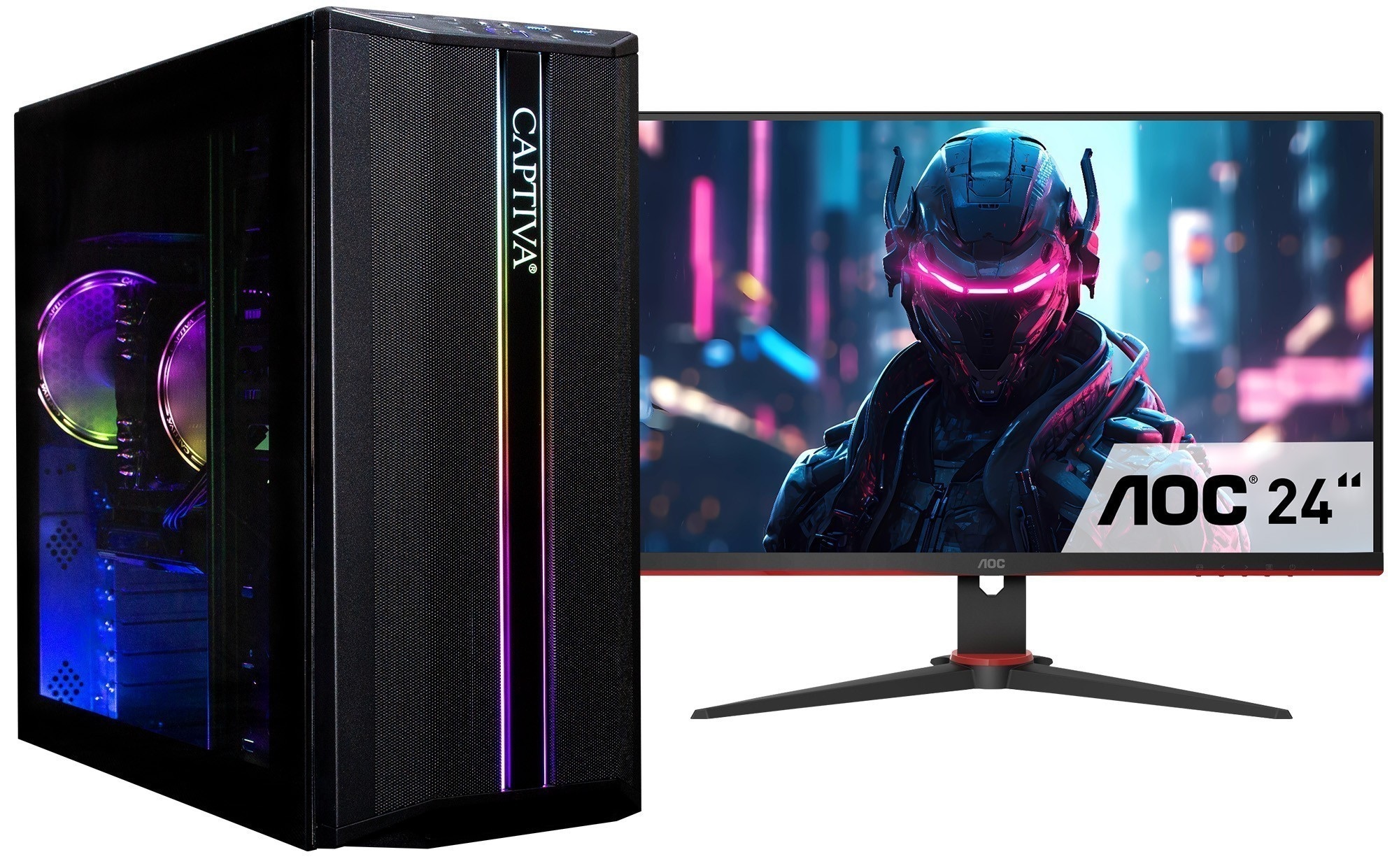 CAPTIVA Gaming-PC-Komplettsystem »Advanced Gaming R75-575 TFT Bundle« 60,50 ″ AMD Ryzen 5 Nvidia 16 GB RAM 500 GB SSD