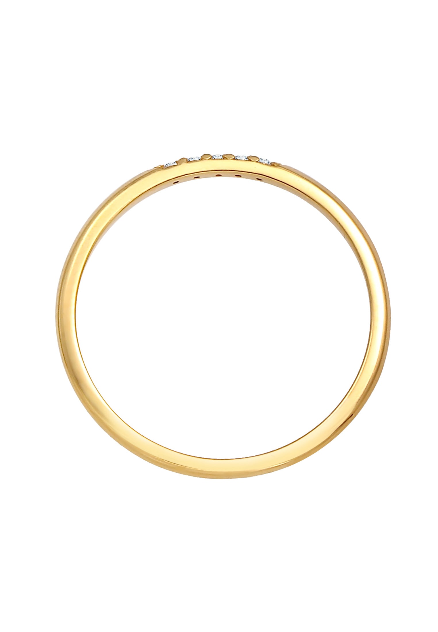 Elli DIAMONDS Ring-Set »Ring Bandring Verlobung Diamanten Elegant Fein 375 Gold«