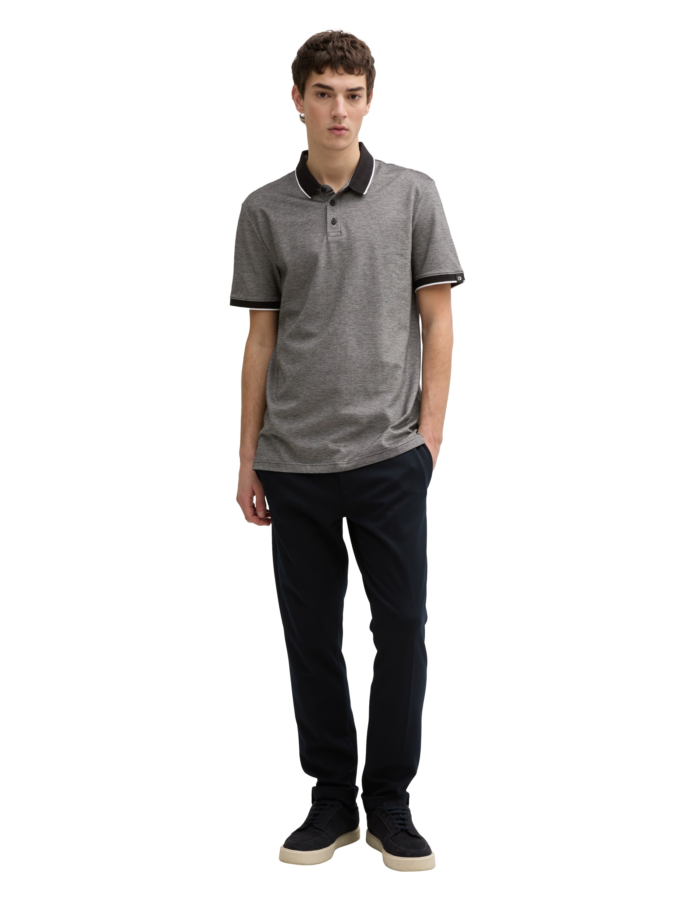 TOM TAILOR Denim Poloshirt, mit Kontrastdetails