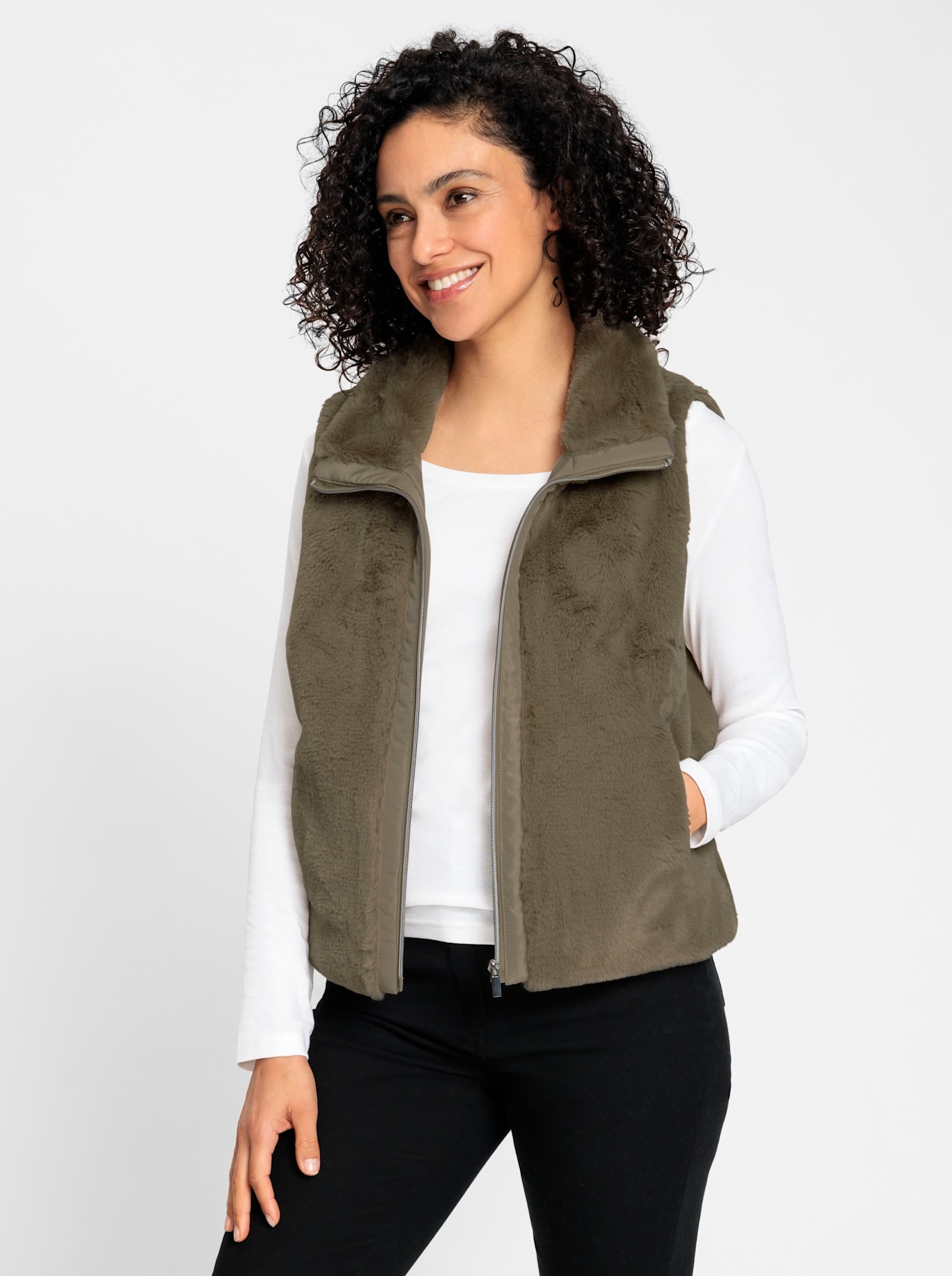 Inspirationen Fellimitatweste