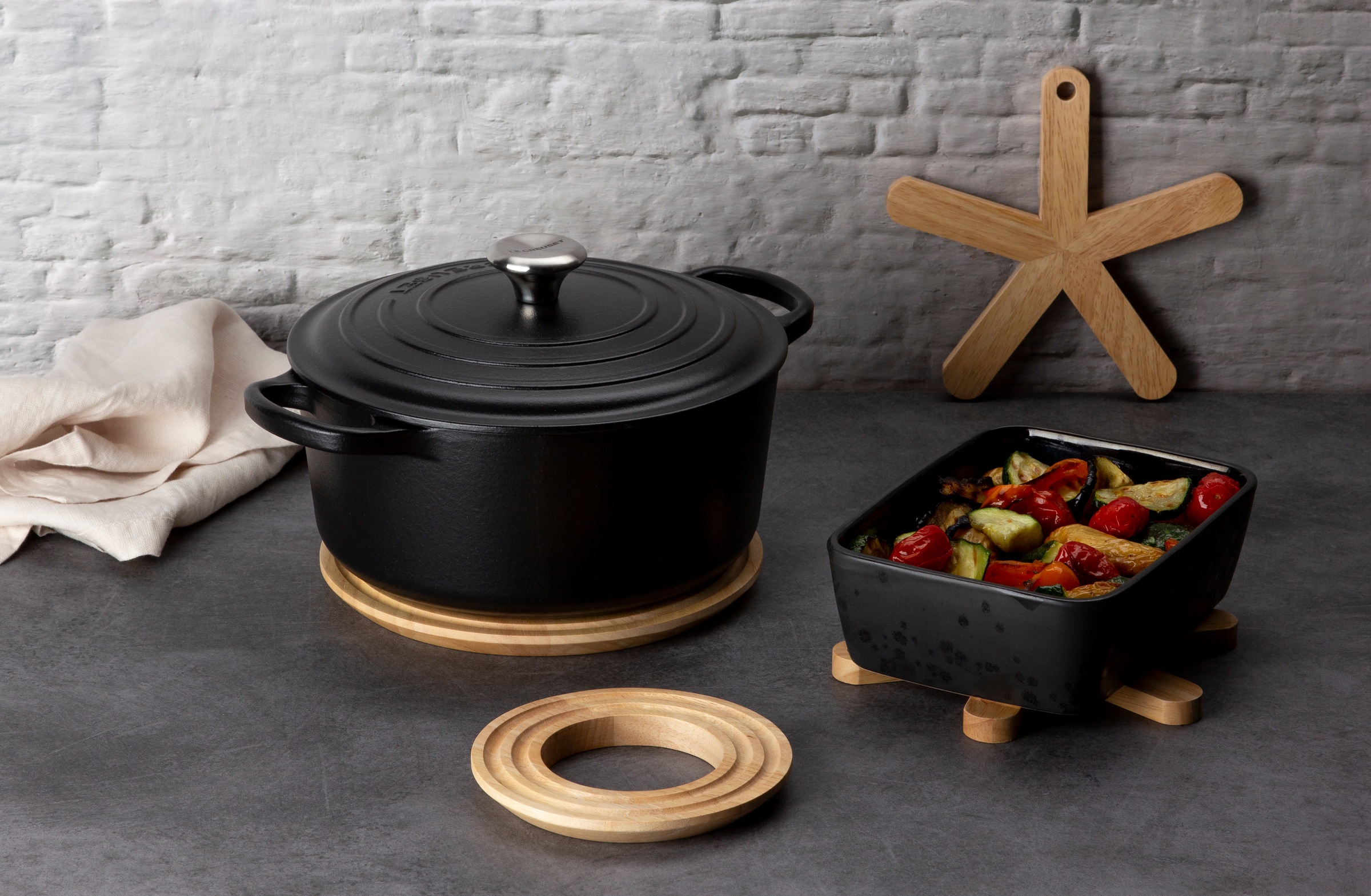 Continenta Topfuntersetzer rund, Gummibaum Ø 21x1,5 cm