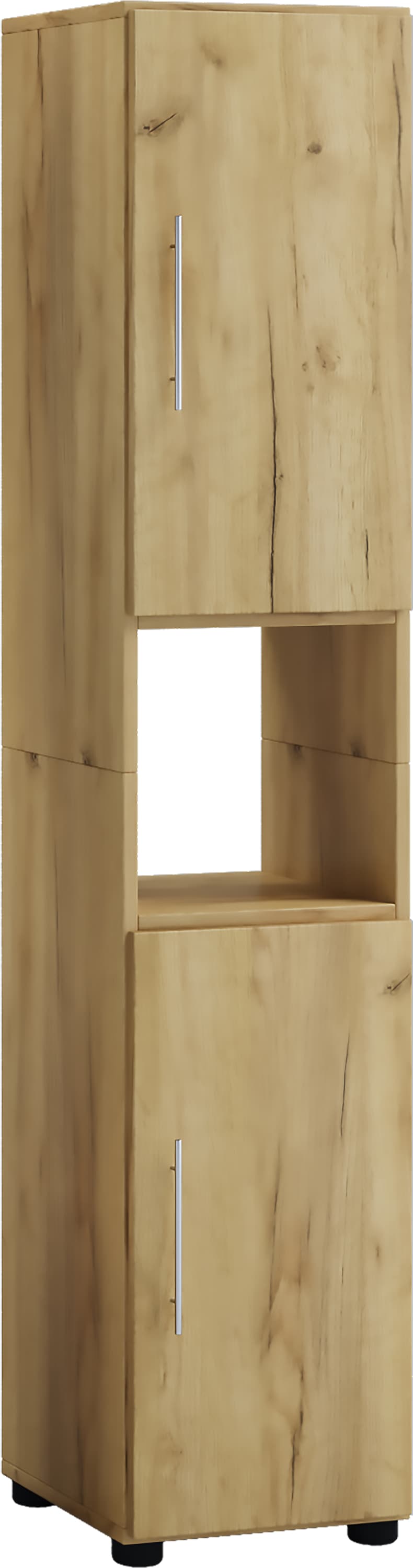 VCM Hochschrank »VCM Holz Badezimmerschrank | Badmöbel | Stand Badregal | Hochschrank | Maße ca. H. 153 x B. 31 x T. 30 cm - Flandu«, (1 St.)