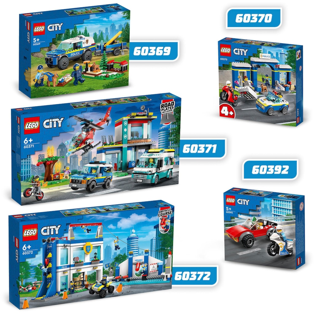 LEGO® Konstruktionsspielsteine »Verfolgungsjagd mit dem Polizeimotorrad (60392), LEGO® City«, (59 St.)