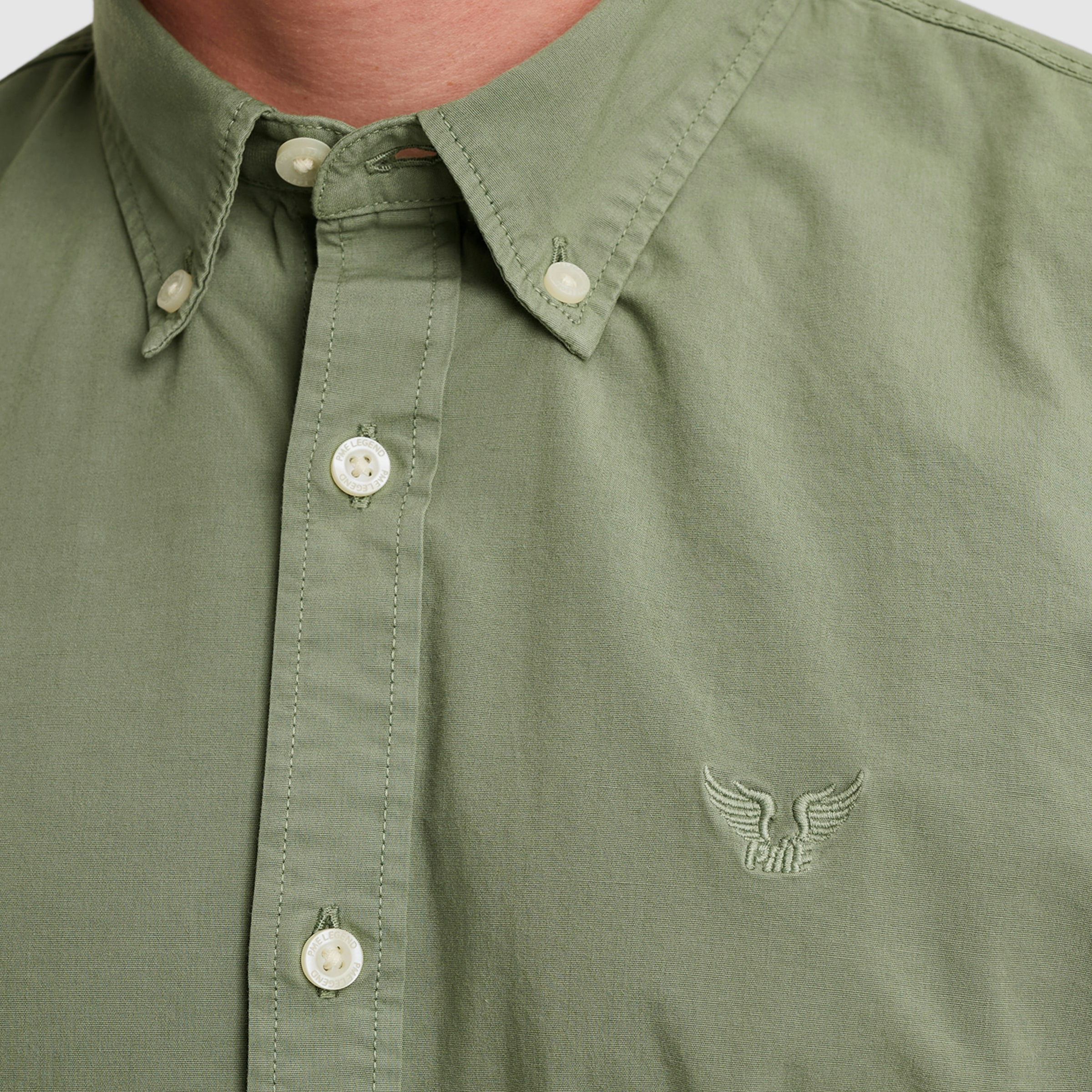 PME LEGEND Langarmhemd, mit Logo Stickerei