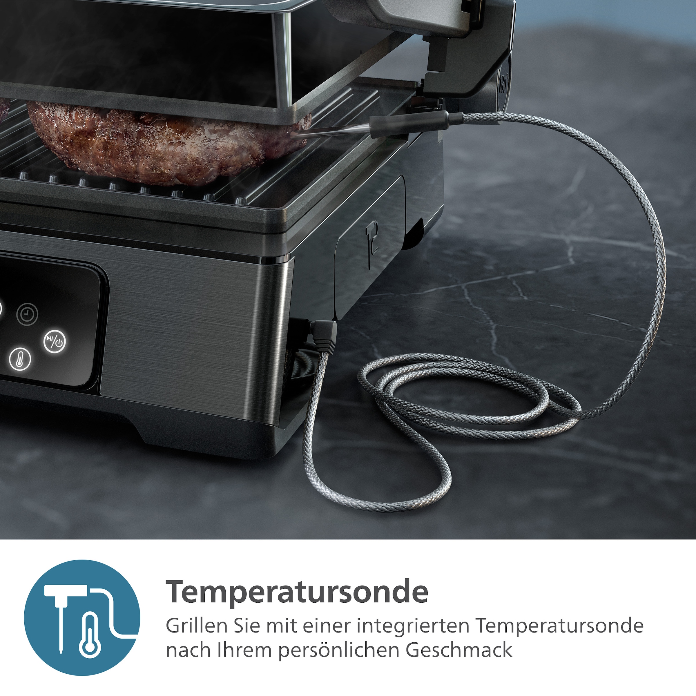 Philips Kontaktgrill »7000 Series HD6307/70 mit digitaler Temperatureinstellung«, 2200 W, 8 voreingestellten Funktionen, und verstellbaren, abnehmbaren Platten