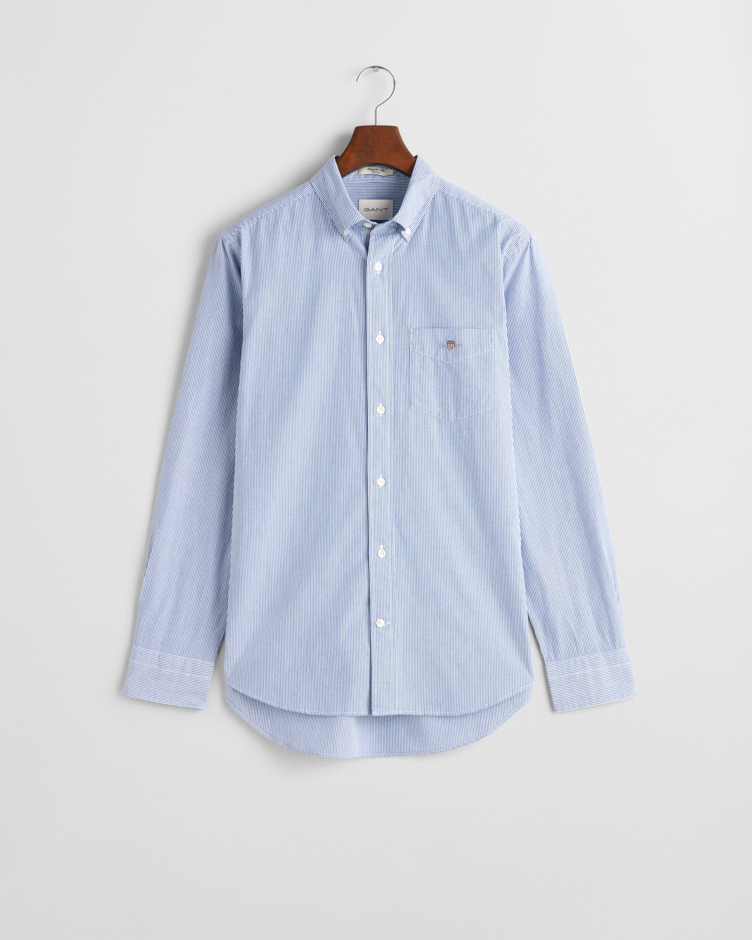 Gant Langarmhemd »REG POPLIN BANKER SHIRT« Banker Stripe Popeline, leichte Baumwolle