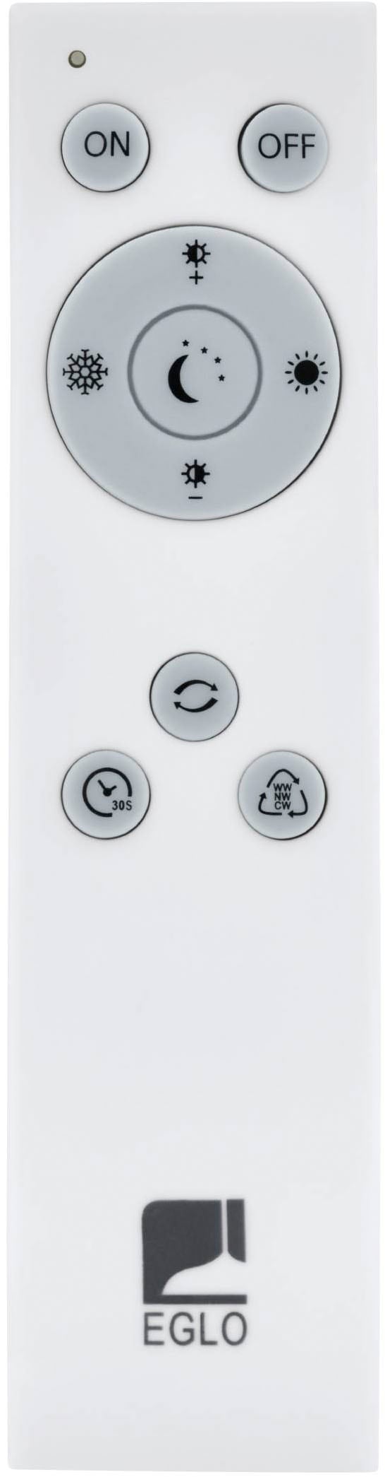 EGLO Deckenleuchte »Lanciano 1 Deckenlampe, Stahl und Kunststoff, Kristall-Effekt, Lampe« LED-Modul 1 Stk. Kaltweiß | Neutralweiß | Warmweiß mit Kristall-Effekt, Fernbedienung, CCT, Nachtlicht, dimmbar, Ø40cm