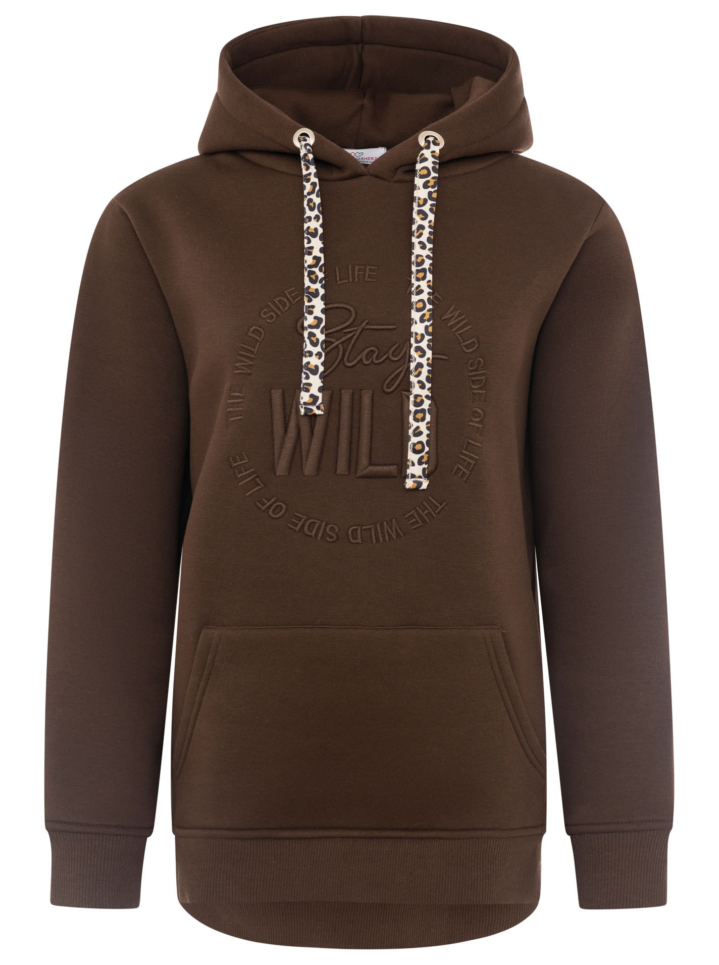 Zwillingsherz Hoodie »"Nelina"«, mit Leo Band und schlichter Stickerei "Stay Wild", Kapuze
