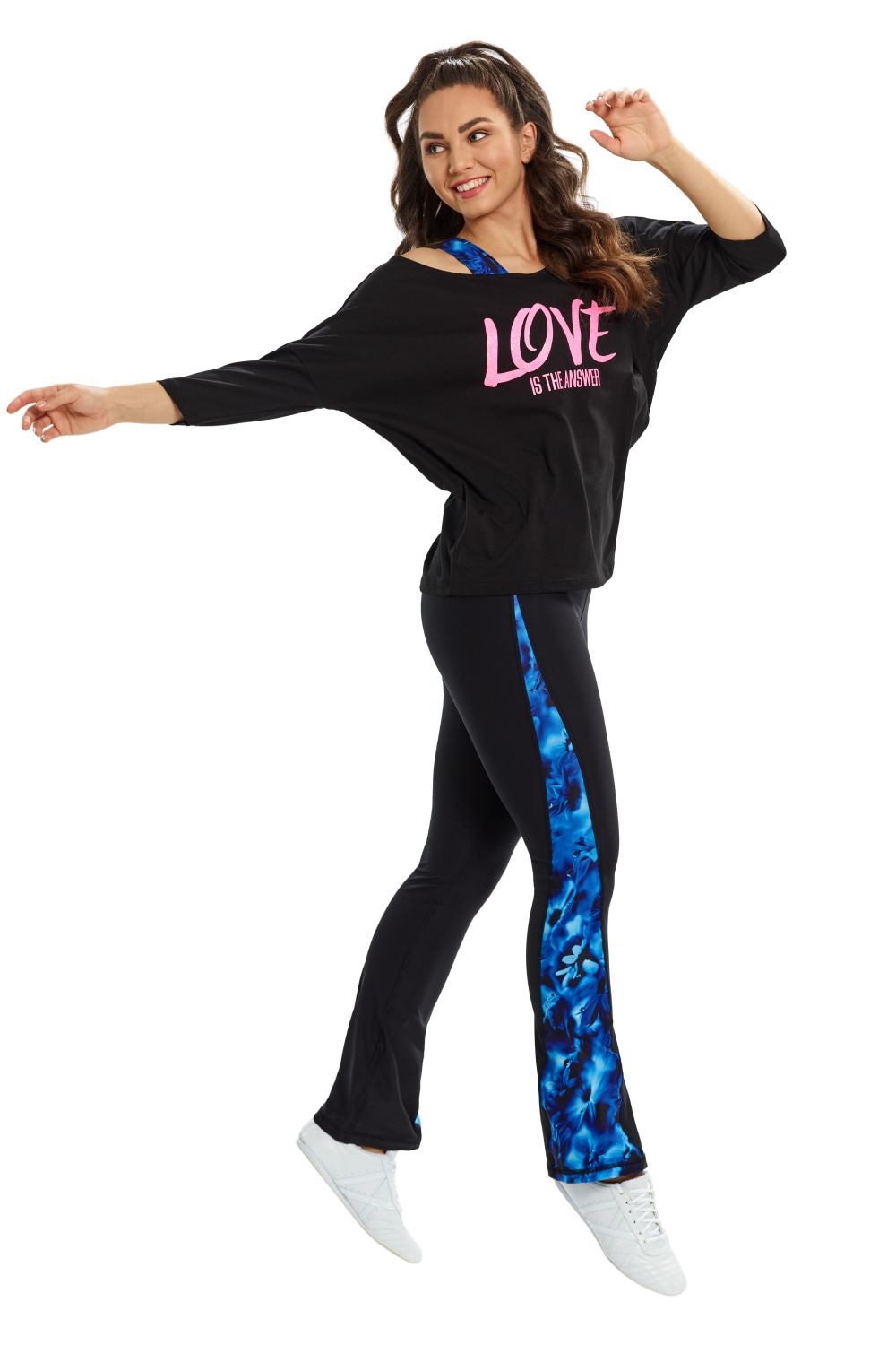 Winshape 3/4-Arm-Shirt »MCS001 ultra leicht«, mit Neon pinkem Glitzer-Aufdruck