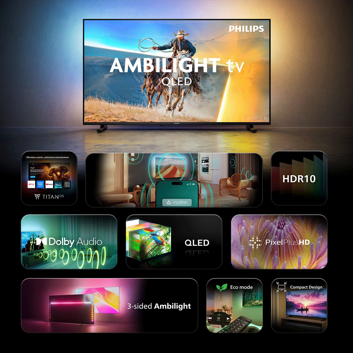 Philips QLED-Fernseher »32PQS6901/12« 80 cm/32 ″ Full HD Smart-TV