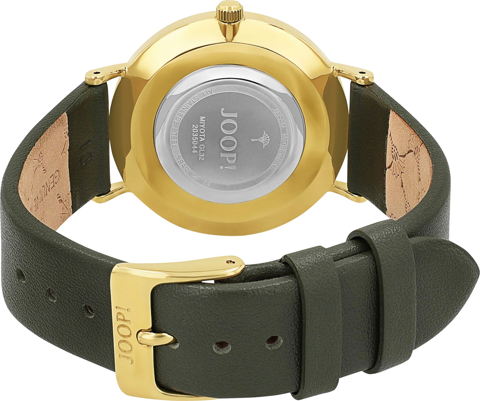 JOOP! Quarzuhr, Armbanduhr, Damenuhr, analog, Lederarmband
