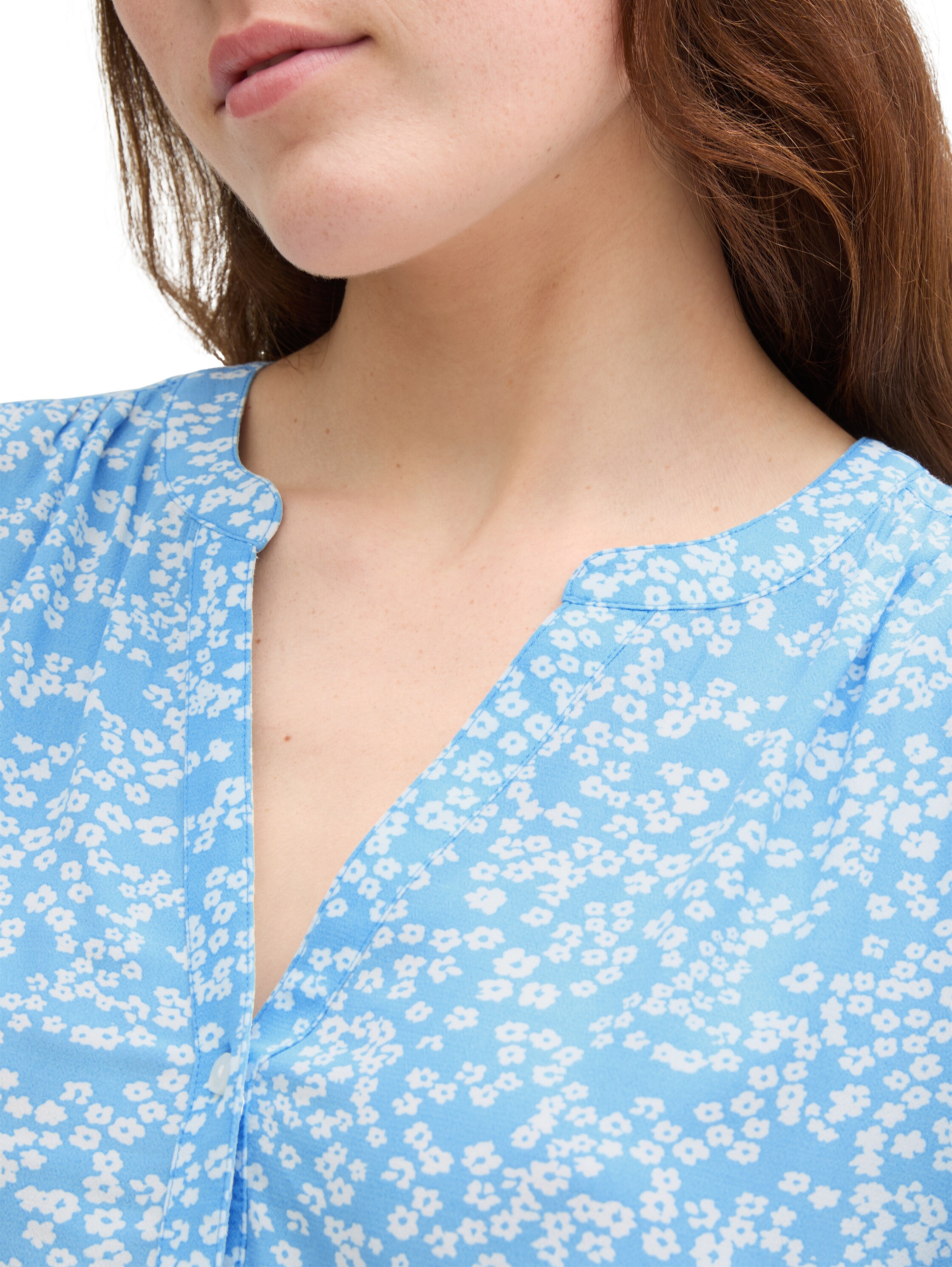 TOM TAILOR Denim Klassische Bluse, mit All-Over Print
