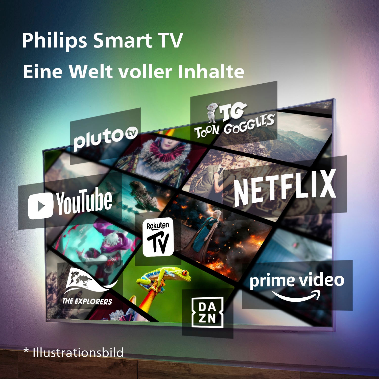 Philips Mini-LED-Fernseher »55PML9008/12«, Garantie HD, Ultra 4K 139 Smart-TV Zoll, 3 cm/55 ➥ UNIVERSAL | Jahre XXL
