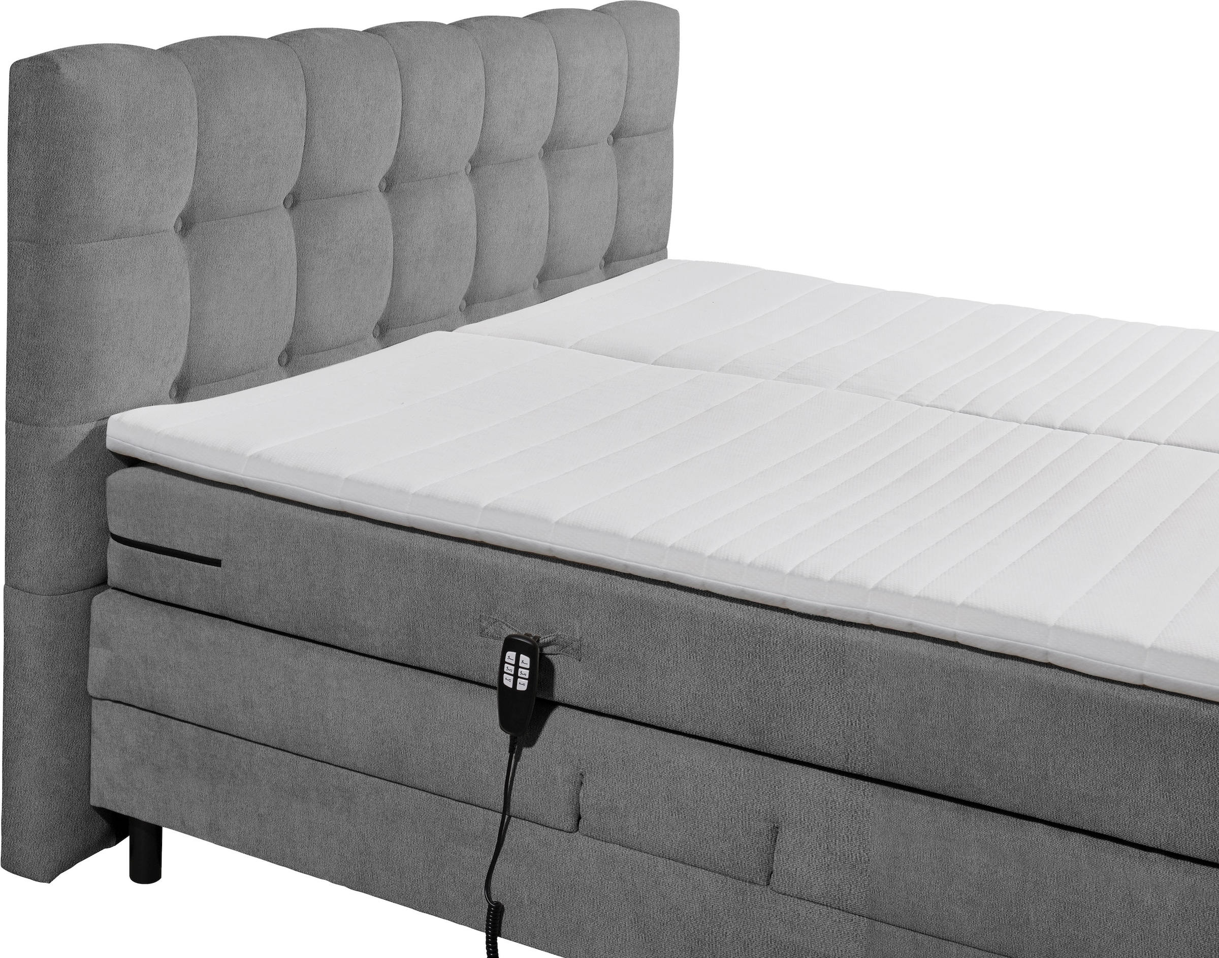 ED EXCITING DESIGN Boxspringbett »Atlas 180x200cm, elektrisch verstellbar« inkl. Topper, 7 Zonen Matratze, elektrisch verstellbar