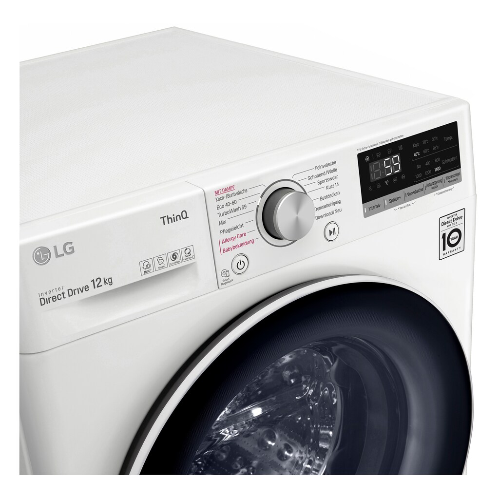 LG Waschmaschine »F4WV512P0«, F4WV512P0, 12,0 kg, 1000 U/min