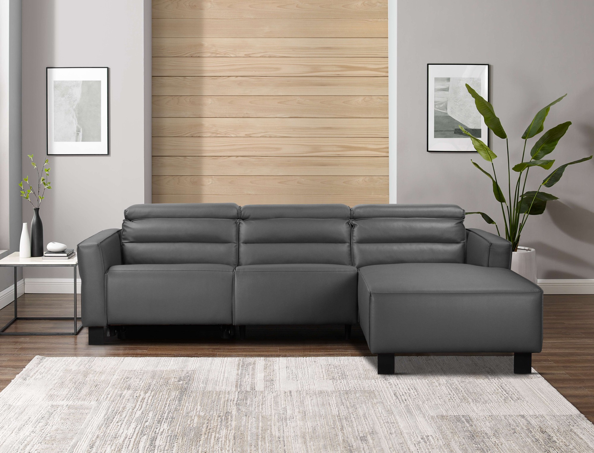 Places of Style Ecksofa »Carpari, L-Form, 263 cm, manuelle o. elektrische Relaxfunktion,«, USB A/C und Kopfteilverstellung