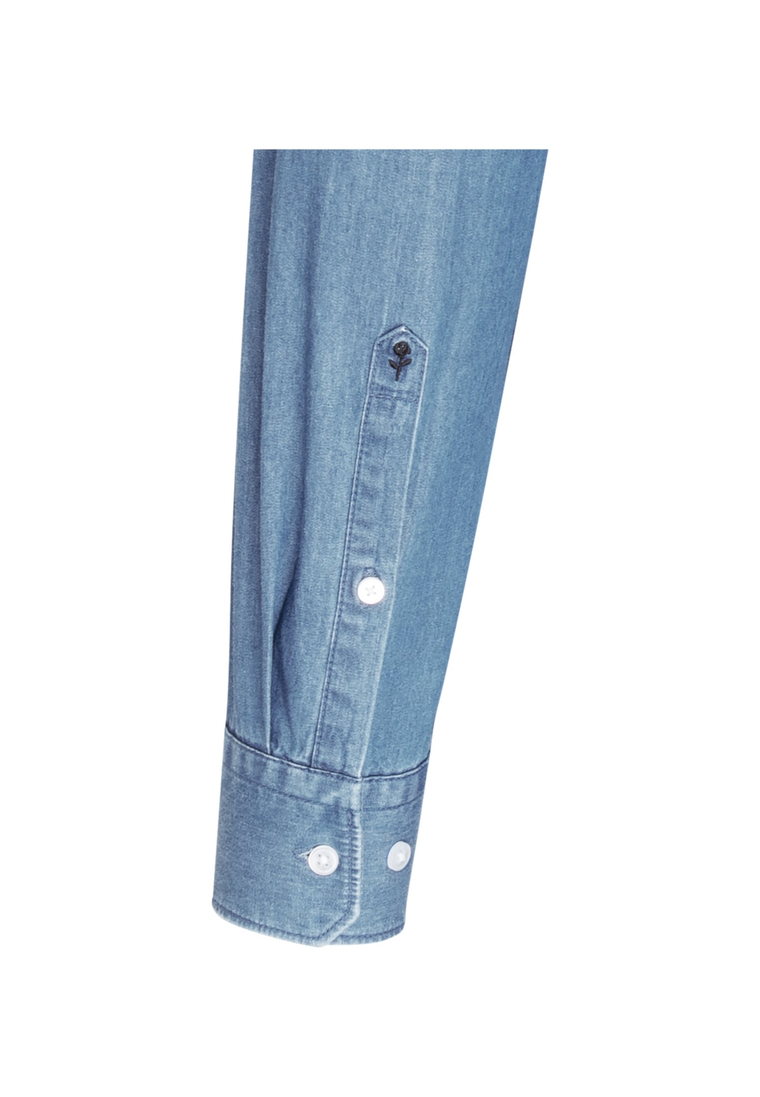 seidensticker Jeanshemd »Slim«, Slim Langarm Button-Down-Kragen Uni
