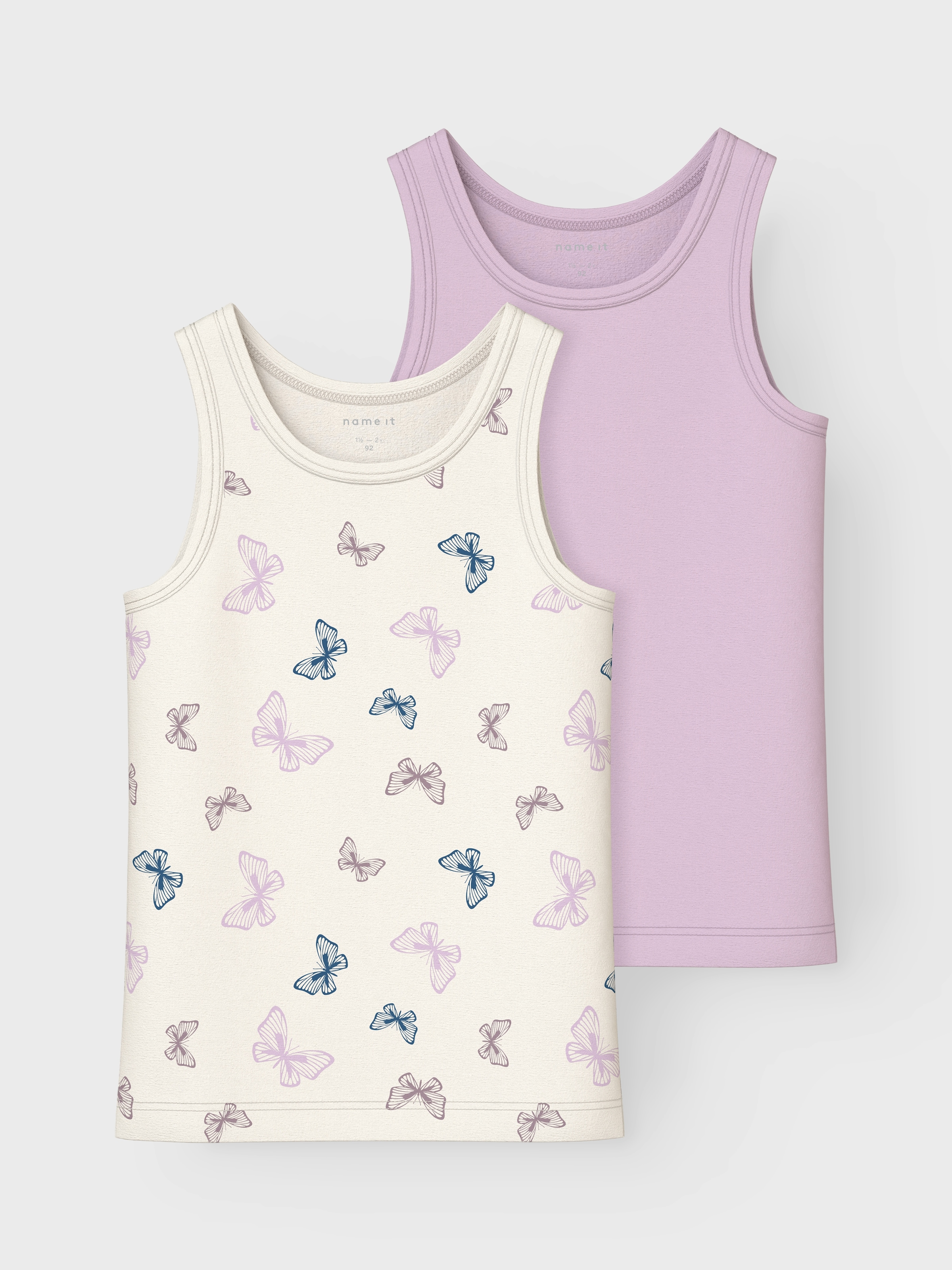Name It Unterhemd »NMFTANK TOP 2P JET STREAM BUTTERFLY NOOS«, (Packung, 2 St.)