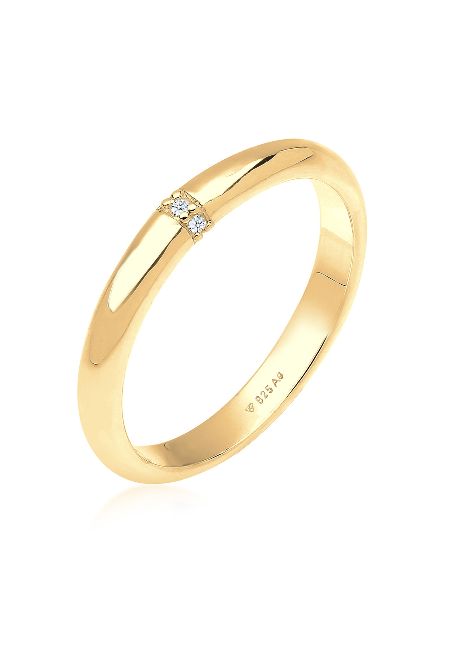 Elli DIAMONDS Verlobungsring »Ring Diamant 0.045 ct. Klassik Verlobung 925 Silber«