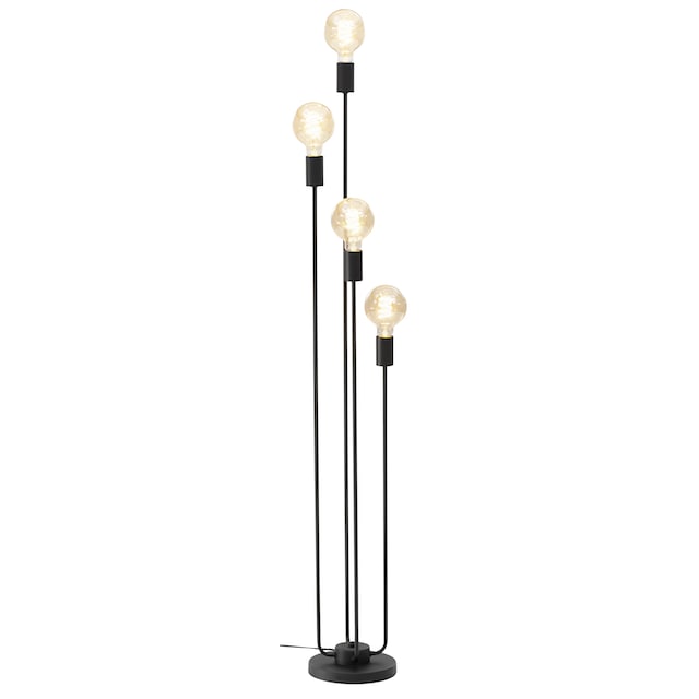 Leonique Stehlampe »Jarla«, 4 flammig-flammig, Stehleuchte mit  goldfarbenen/schwarzen Fassungen, Höhe 137 cm online kaufen | mit 3 Jahren  XXL Garantie