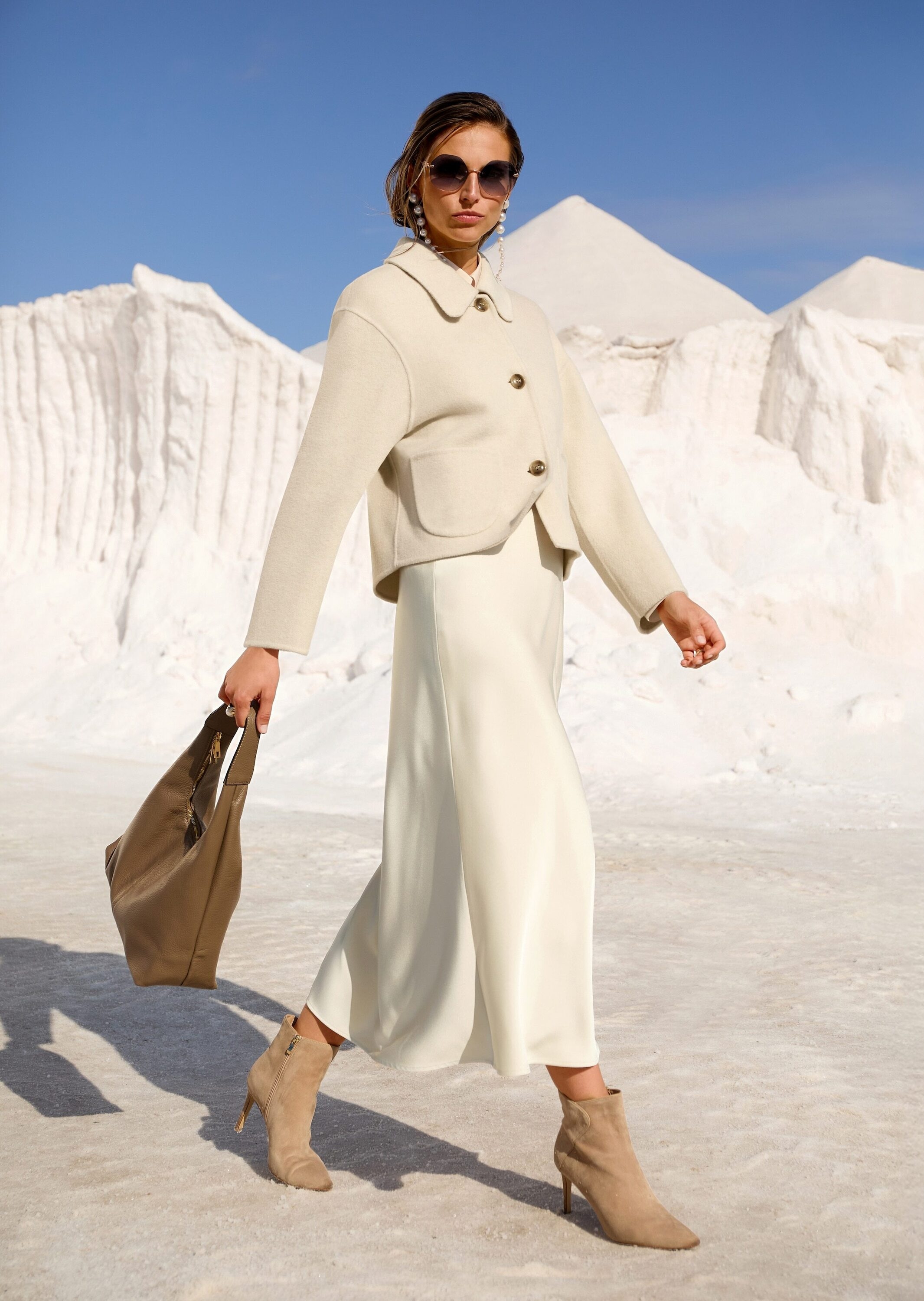 MADELEINE Midirock »Midirock Midi Satinrock für elegante Anlässe« Satin
