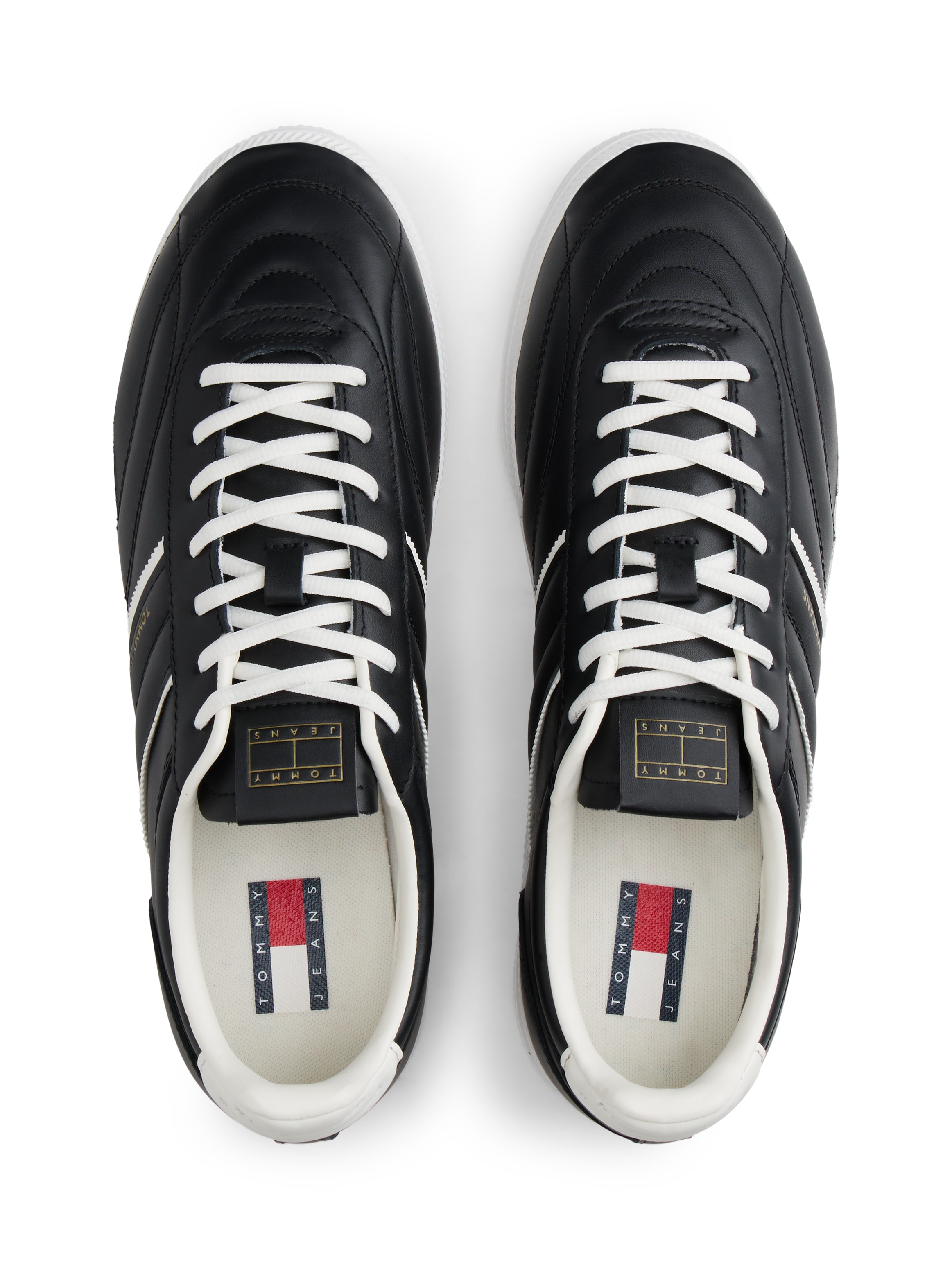 Tommy Jeans Sneaker »THE GREENWICH EDGE STITCHING«  , Freizeitschuh, Halbschuh, Schnürer, Logo an der Seite und Schuhzunge