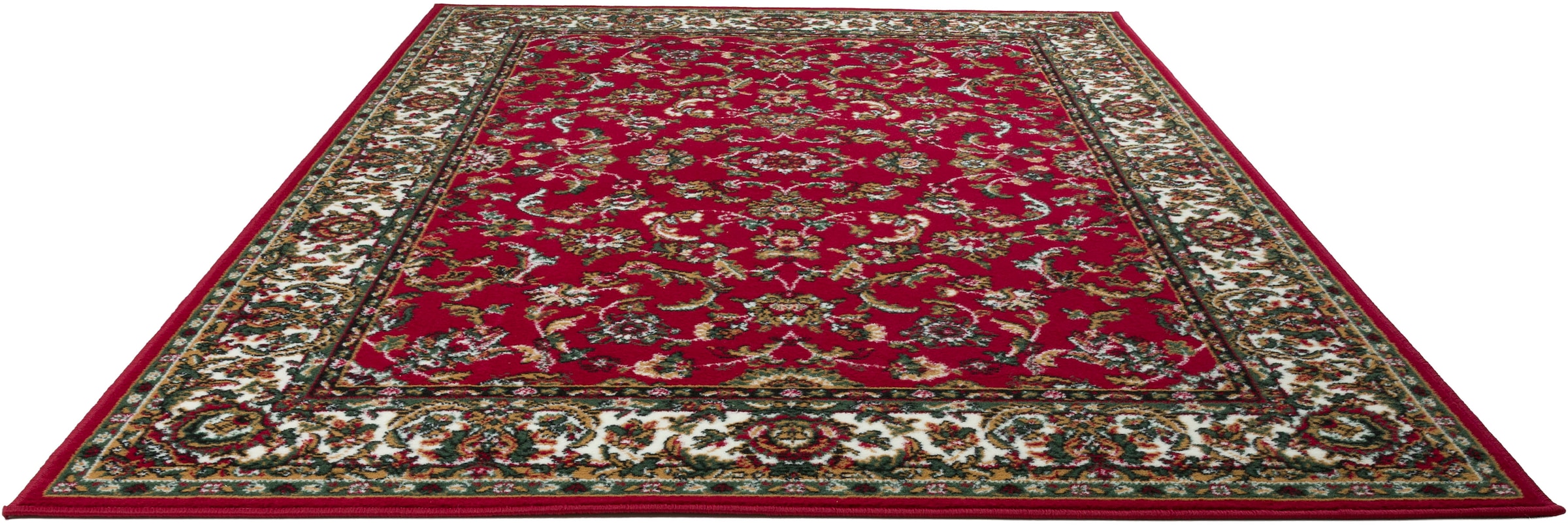 OTTO home Teppich »Ezzo, Made in Belgium«, rechteckig, 7 mm Höhe, Orient-Optik, mit Bordüre, Teppich, Kurzflor, Weich, Wohnzimmer