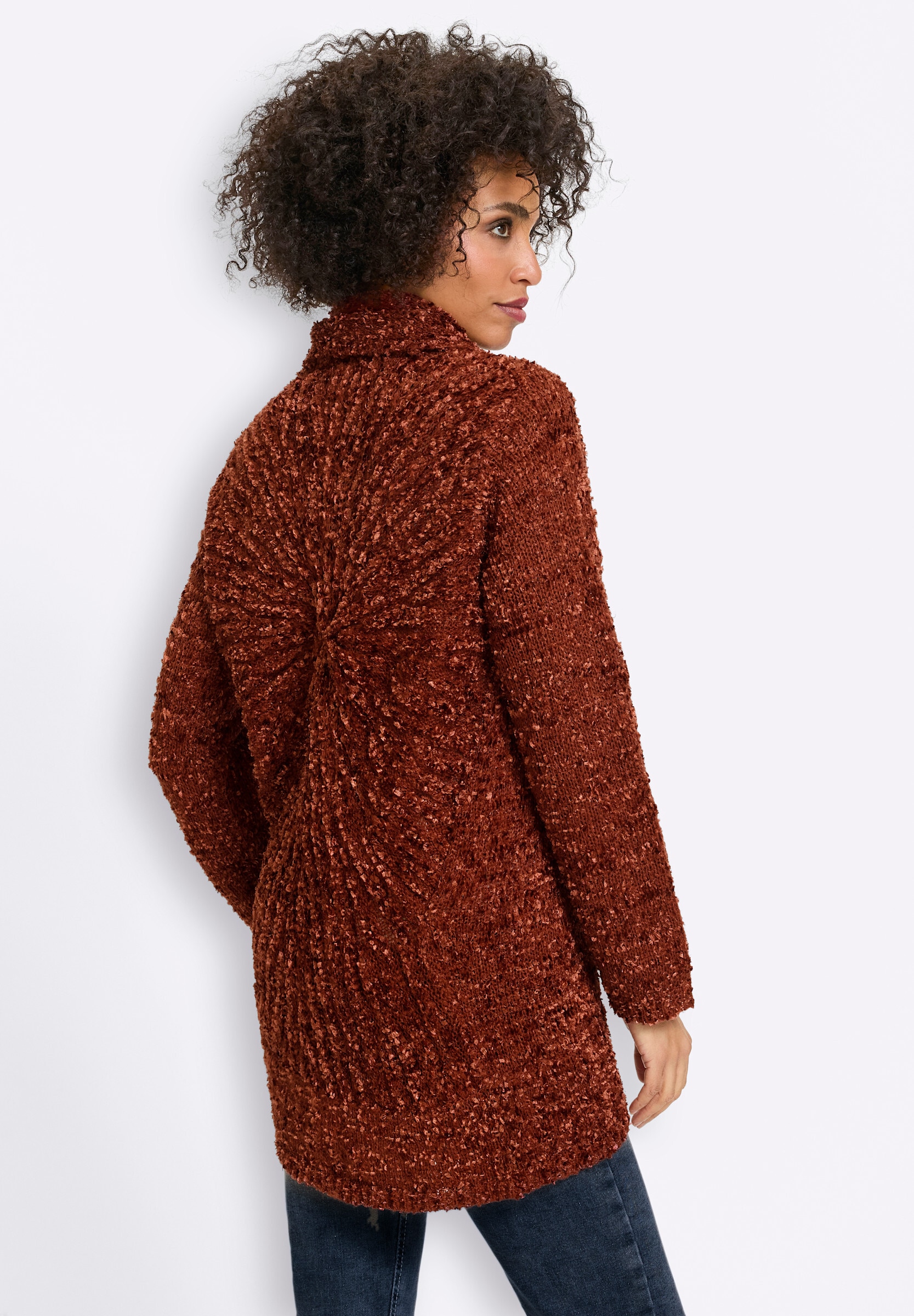 heine Strickjacke »Strickmantel Longstrickjacke aus Chenille«