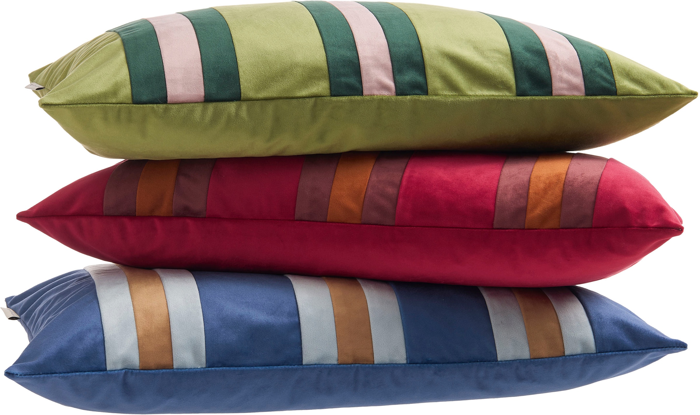 TOM TAILOR HOME Dekokissen »Velvet Stripe«, aus weichem Velvet