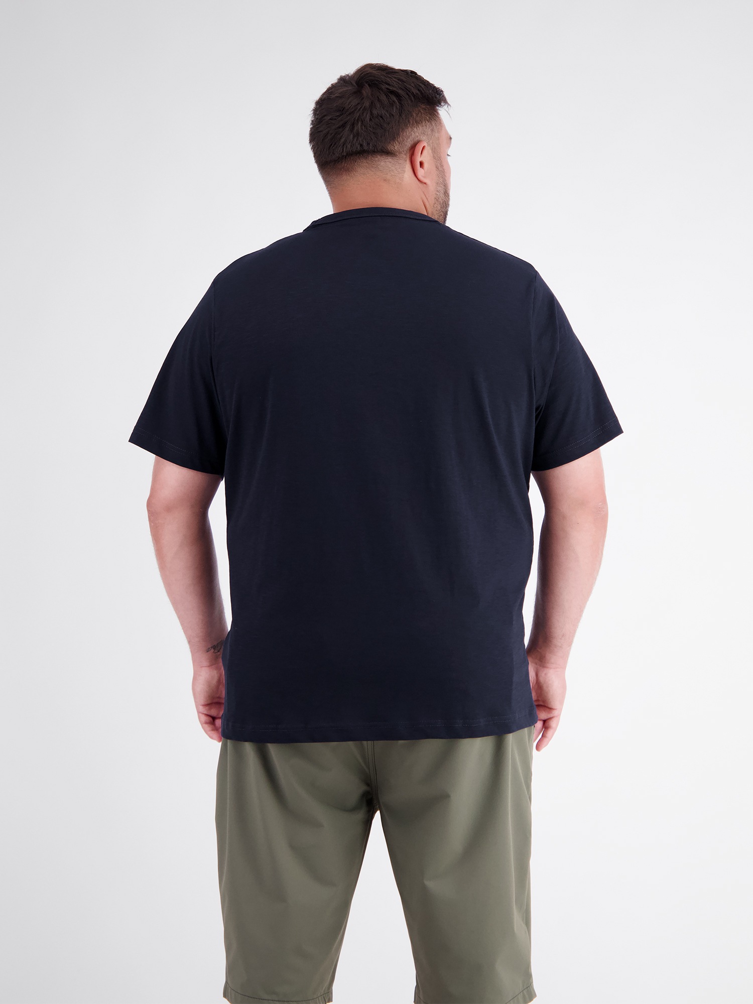LERROS T-Shirt »T-Shirt mit O-Neck in großen Größen«